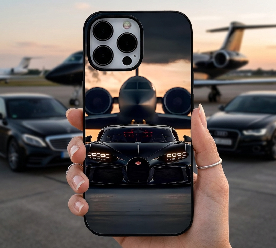 Luxury Hypercar & Private Jet | Premium Glass iPhone & Samsung Mobile Cover Case