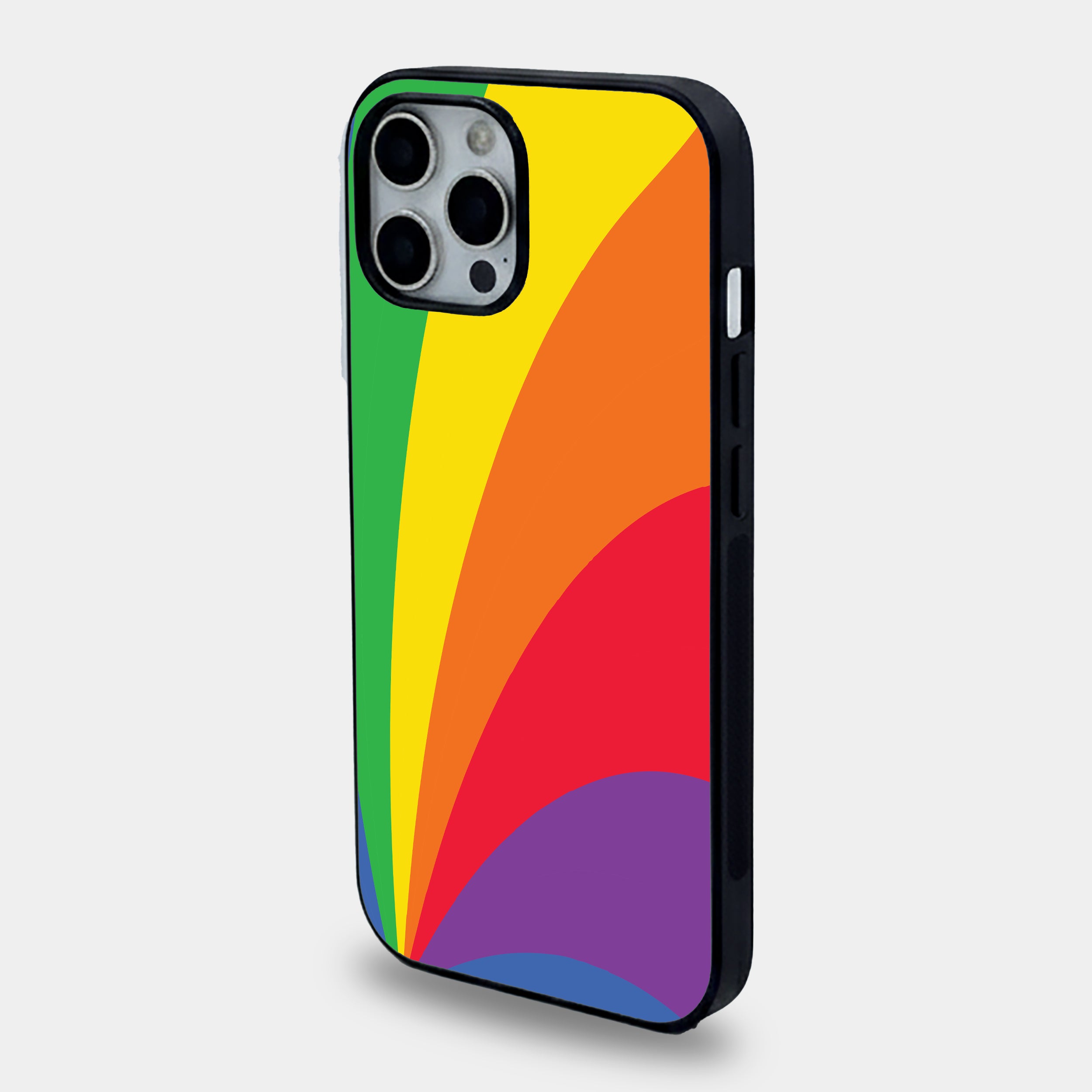 Abstract Pride Color Swoosh | Premium Glass iPhone Mobile Cover Case