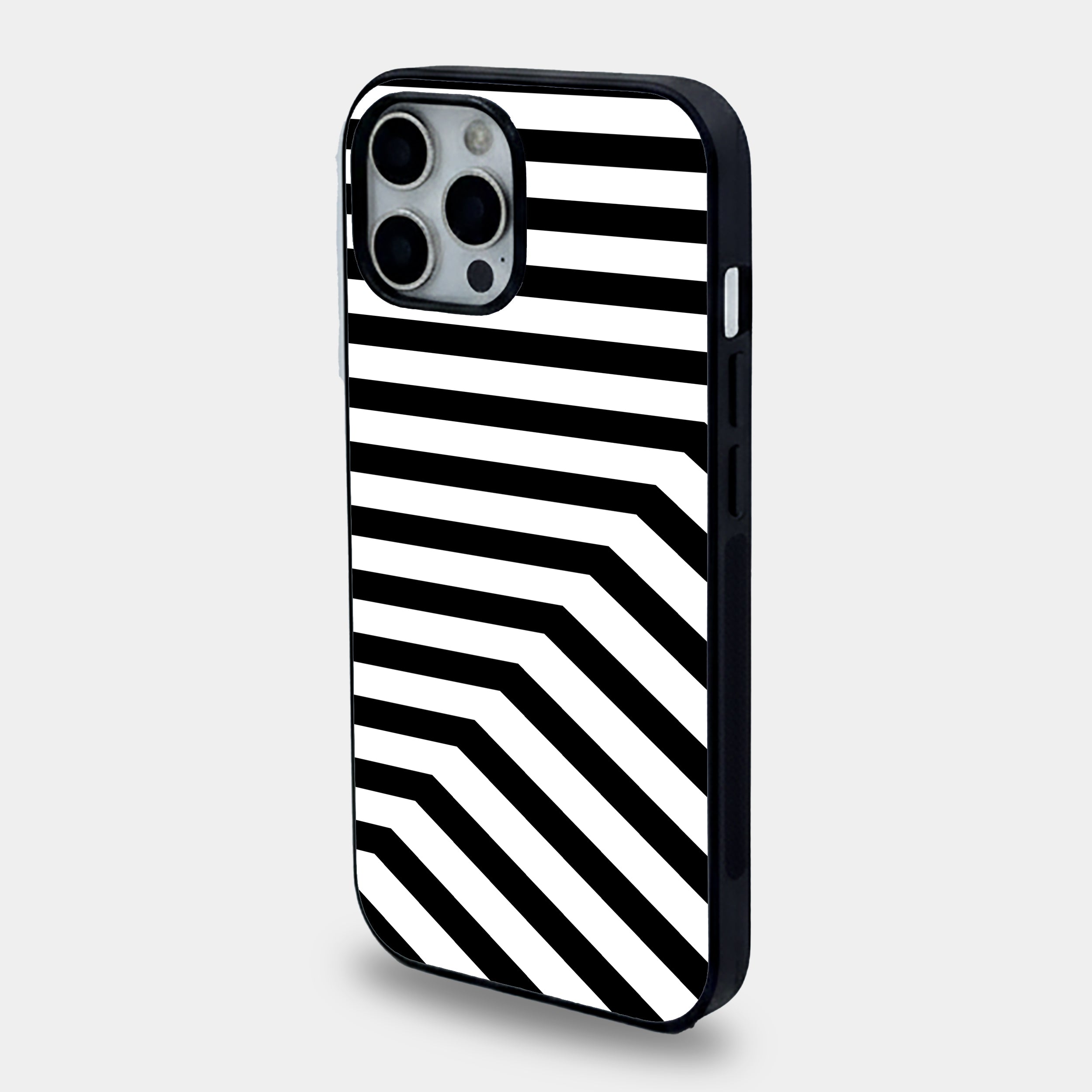 Linear Edge – Bold Geometric Striped | Premium Glass iPhone Mobile Cover Case