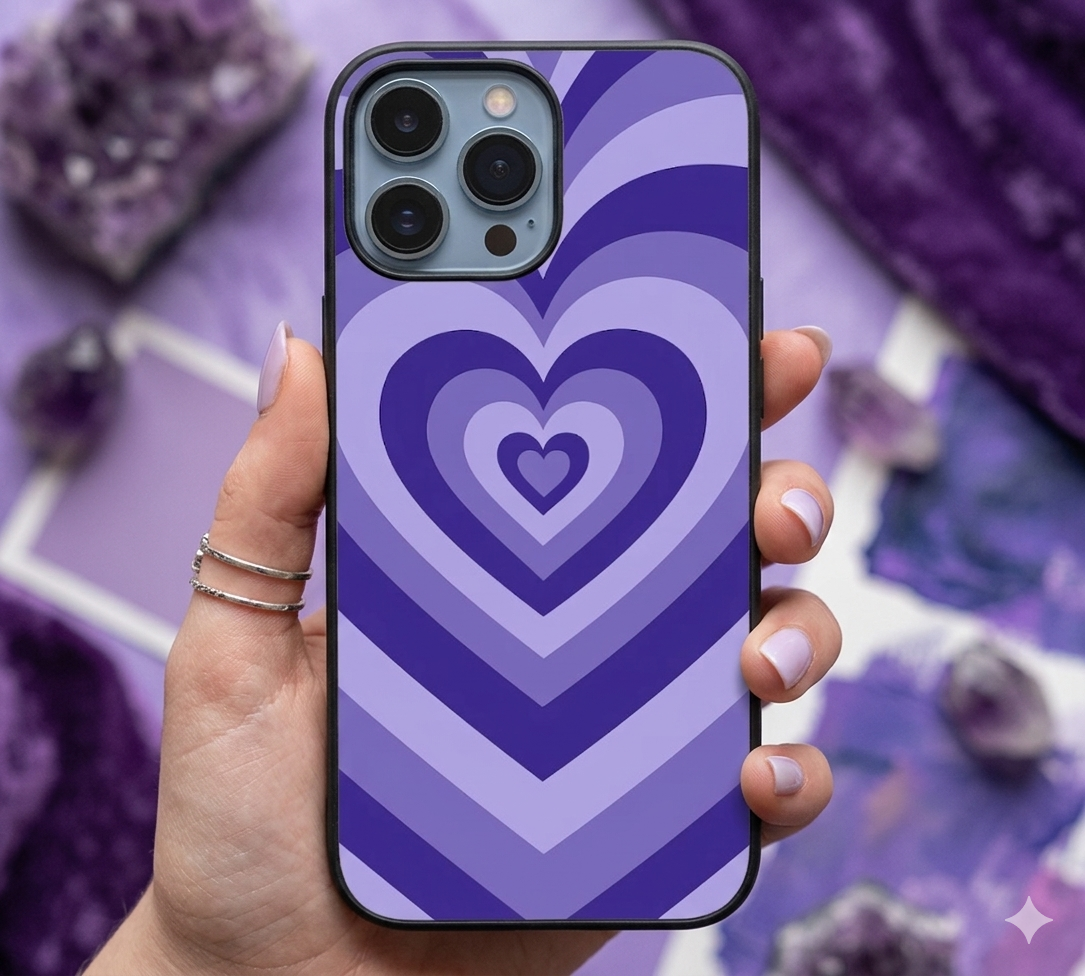 Purple Retro Heart Tunnel