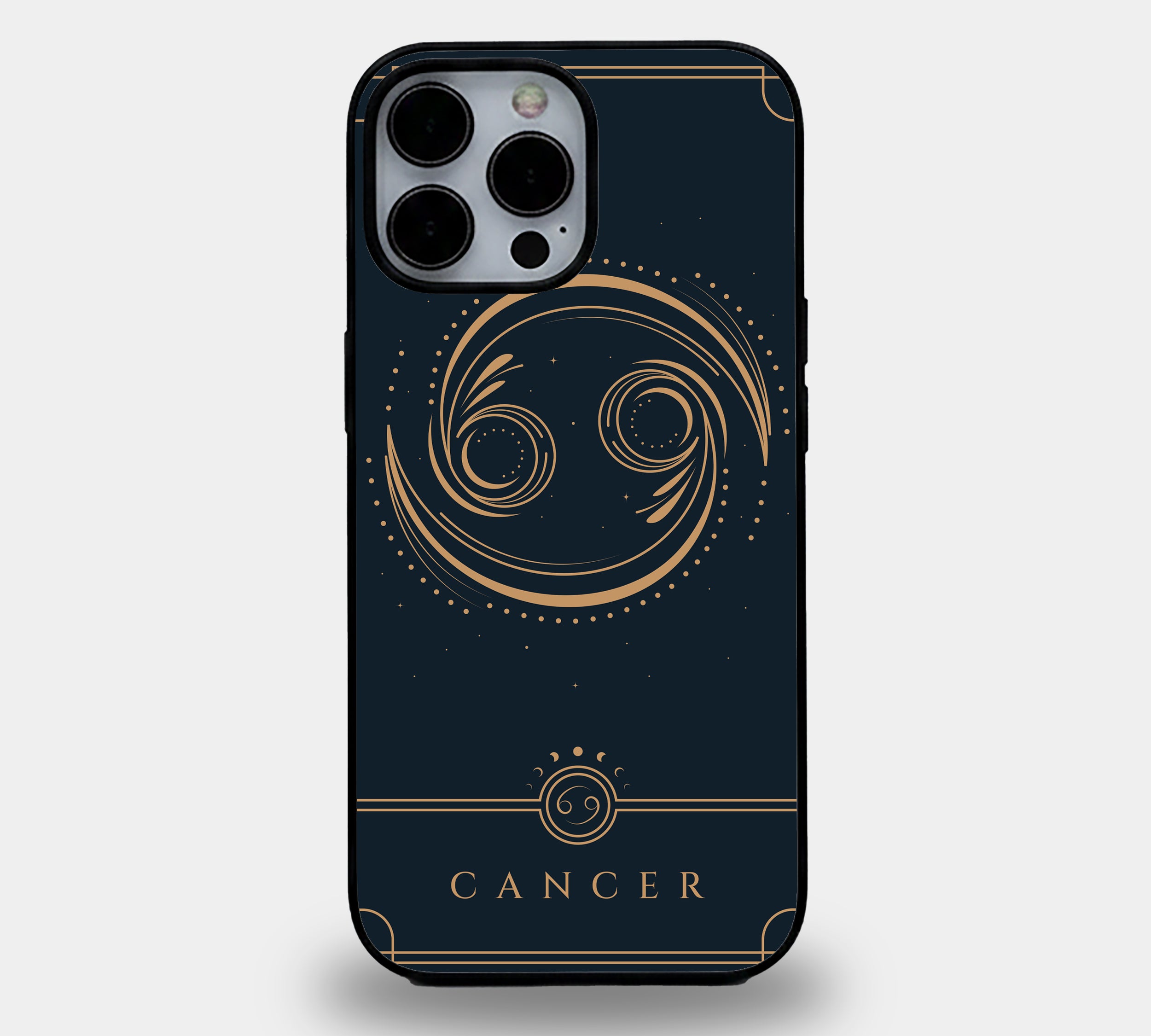 Geometric Cancer Symbol Pattern | Premium Glass iPhone Mobile Cover Case