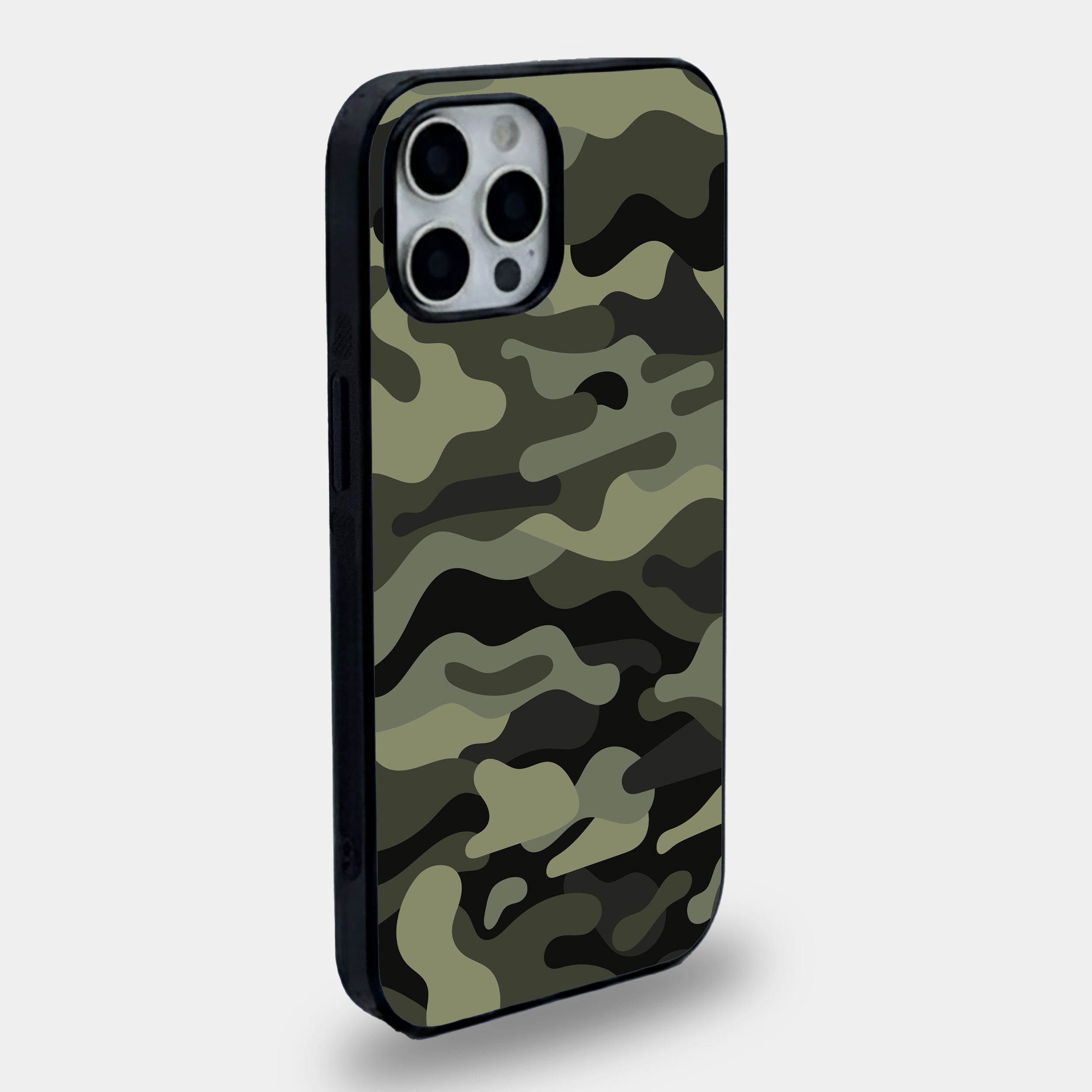 Classic Forest Camouflage | Premium Glass iPhone Mobile Cover Case