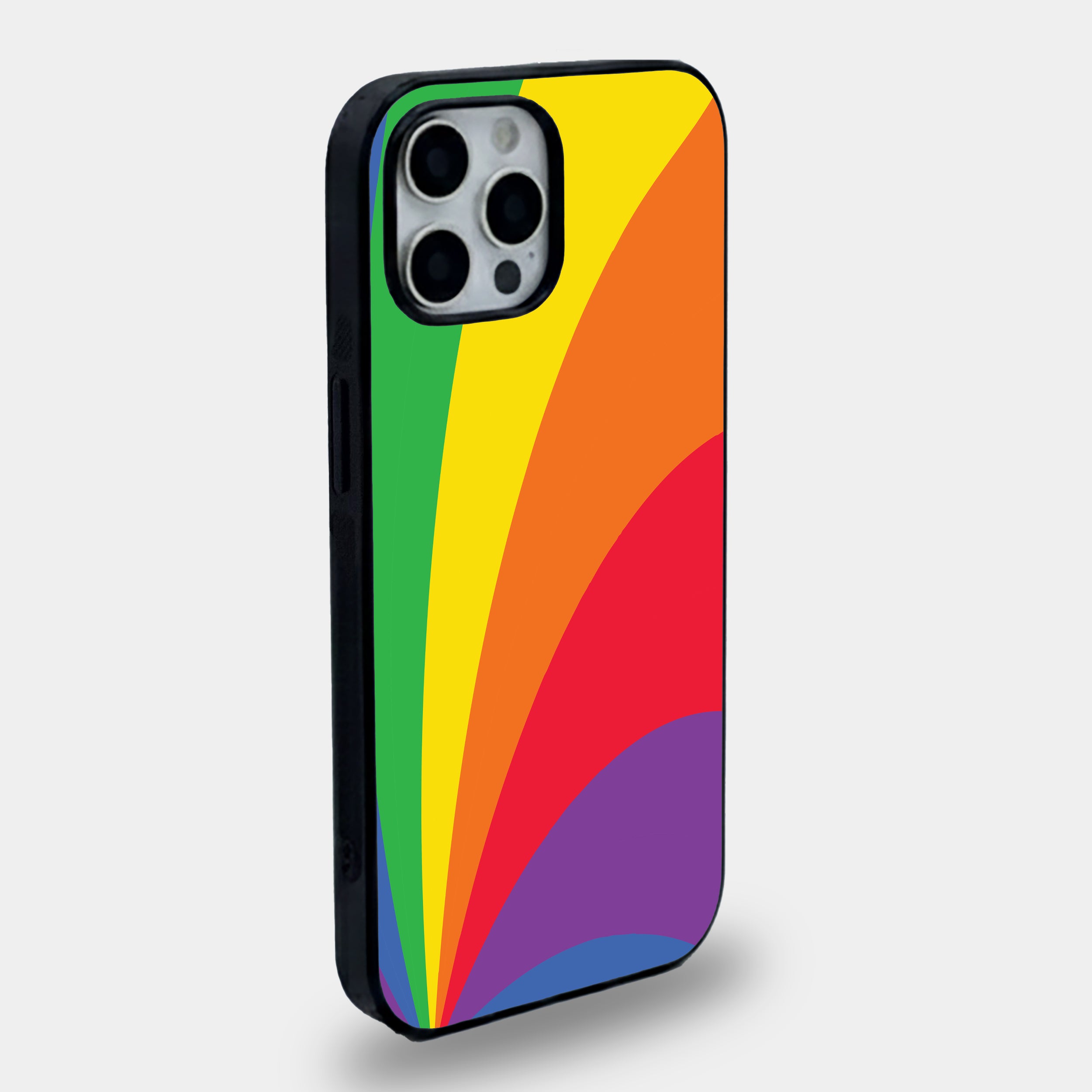 Abstract Pride Color Swoosh | Premium Glass iPhone Mobile Cover Case