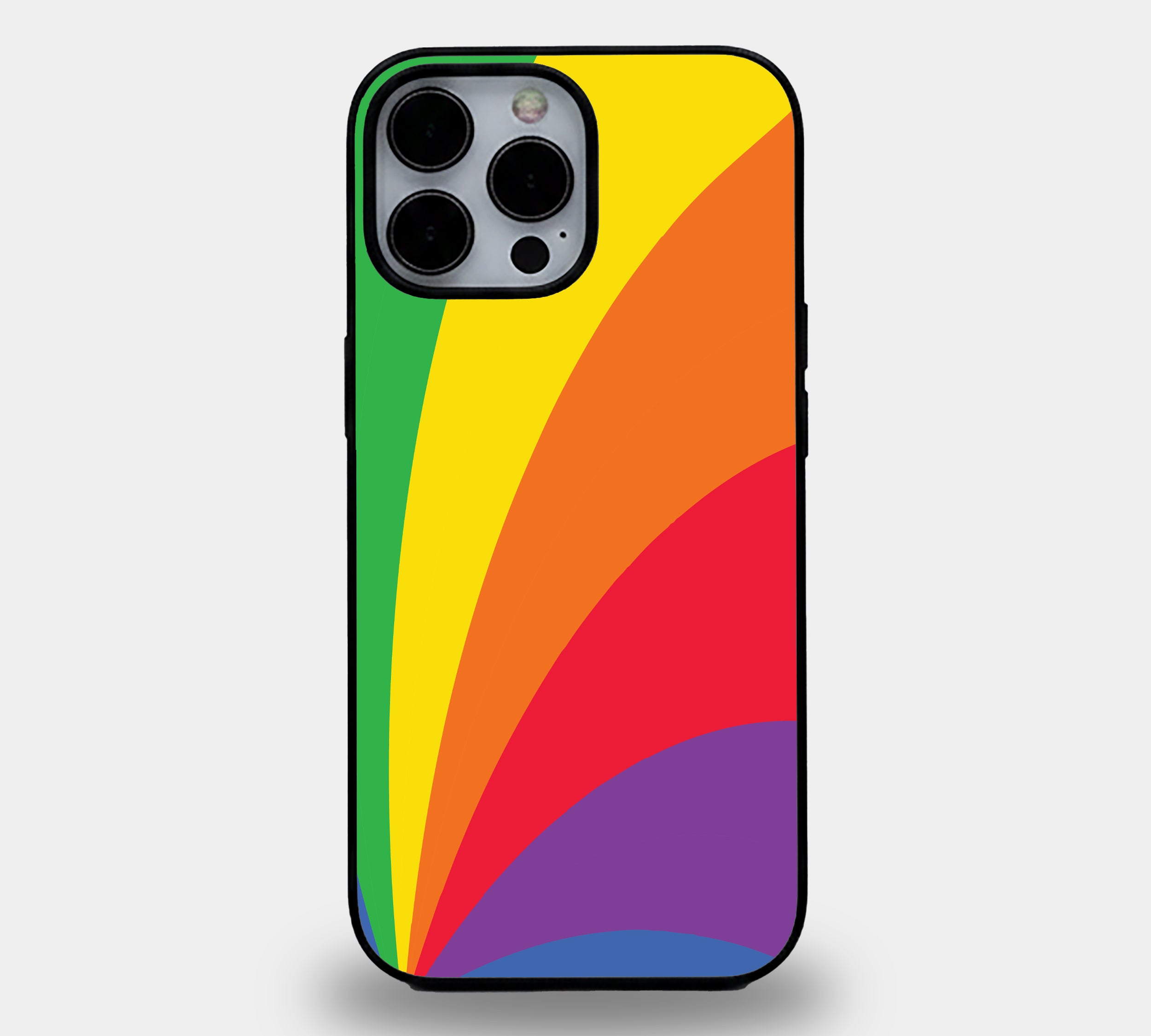 Abstract Pride Color Swoosh | Premium Glass iPhone Mobile Cover Case