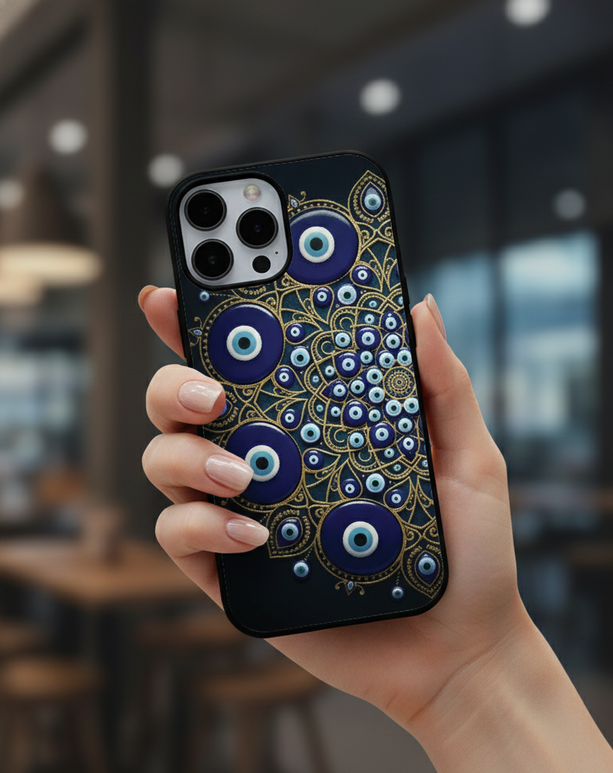 Mystic Guardian Evil Eye Mandala | Premium Glass iPhone Mobile Cover Case