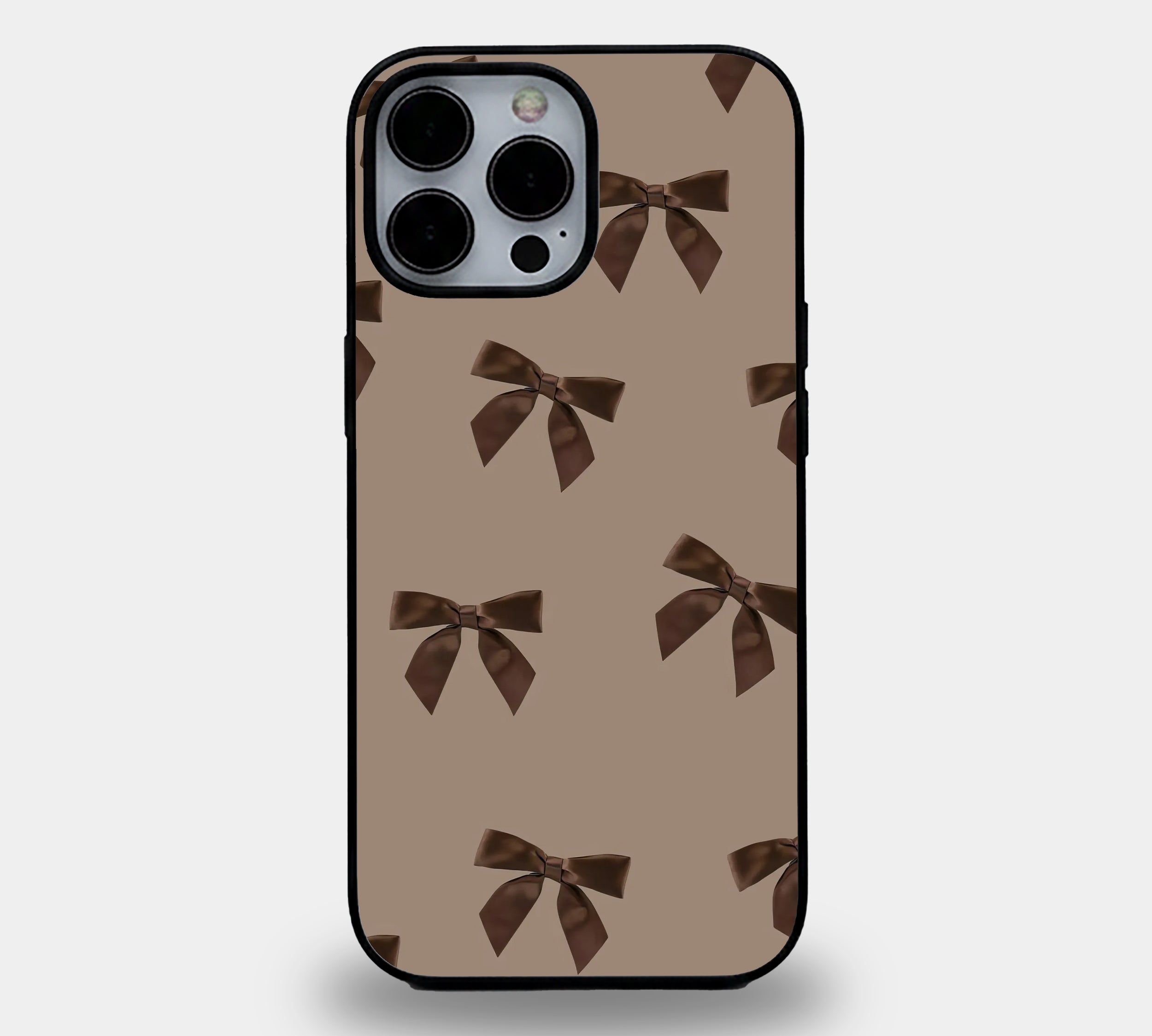 Espresso Bows | Premium Glass iPhone & Samsung Mobile Cover Case
