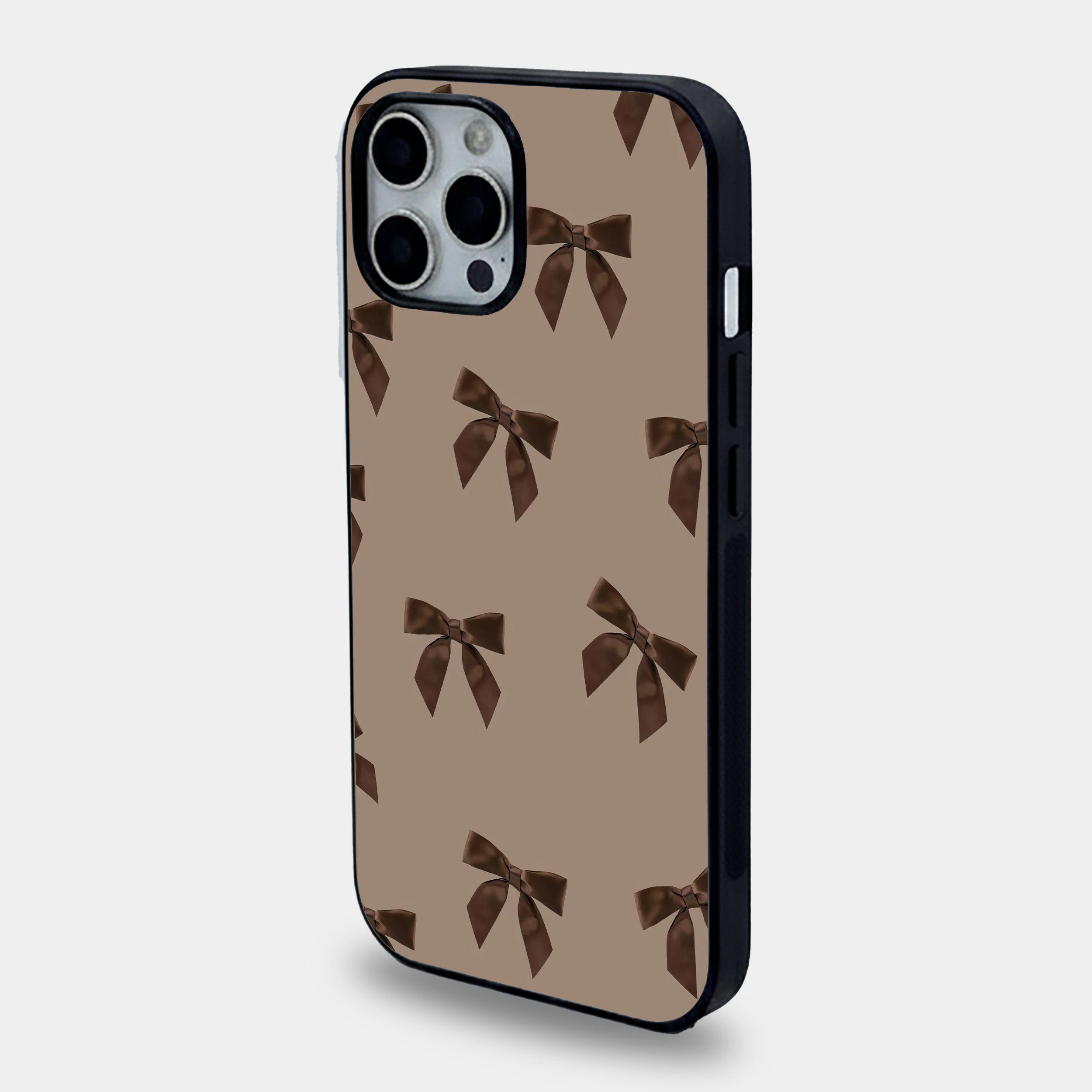 Espresso Bows | Premium Glass iPhone & Samsung Mobile Cover Case