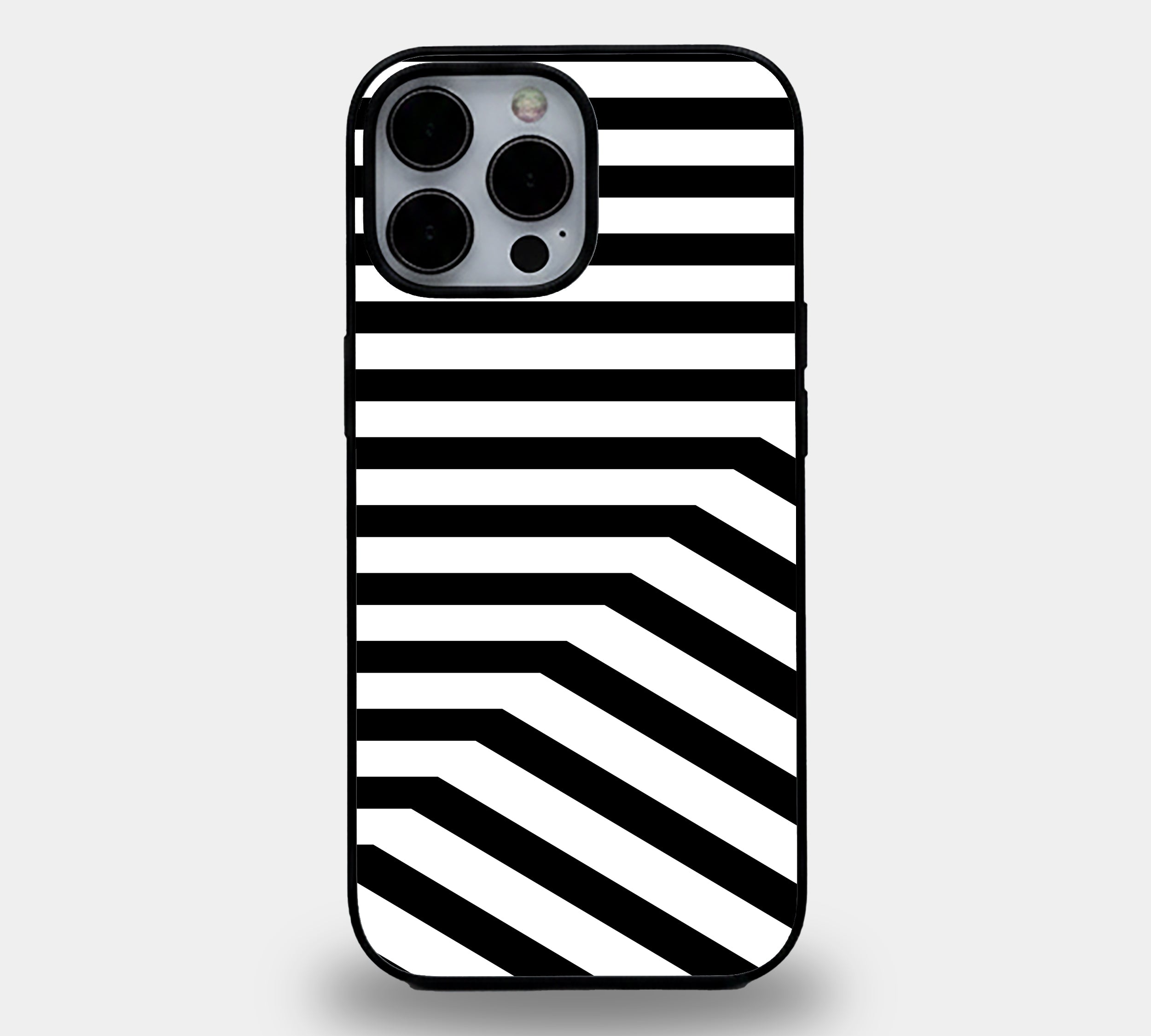 Linear Edge – Bold Geometric Striped | Premium Glass iPhone Mobile Cover Case
