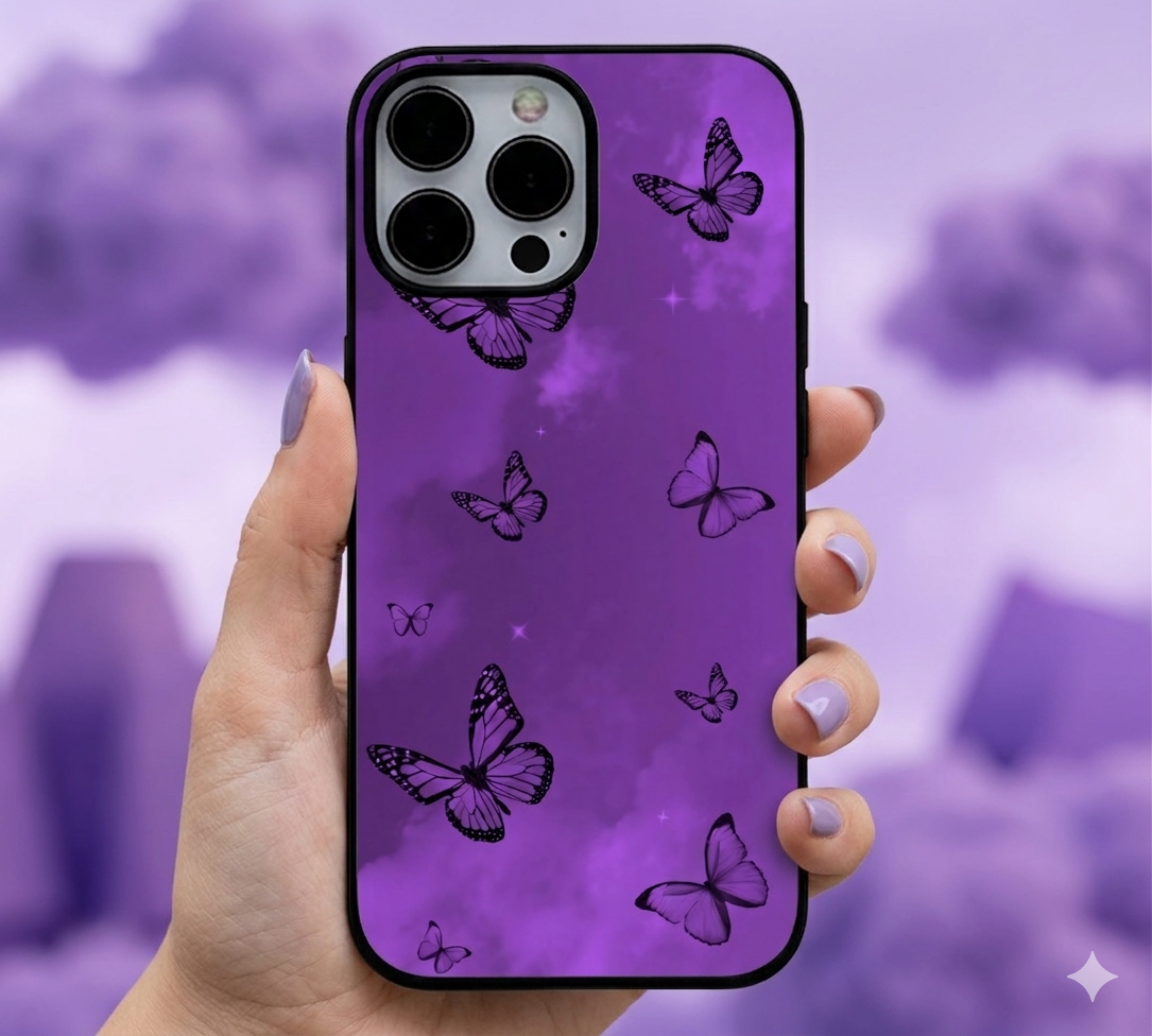 Ethereal Purple Butterfly Clouds