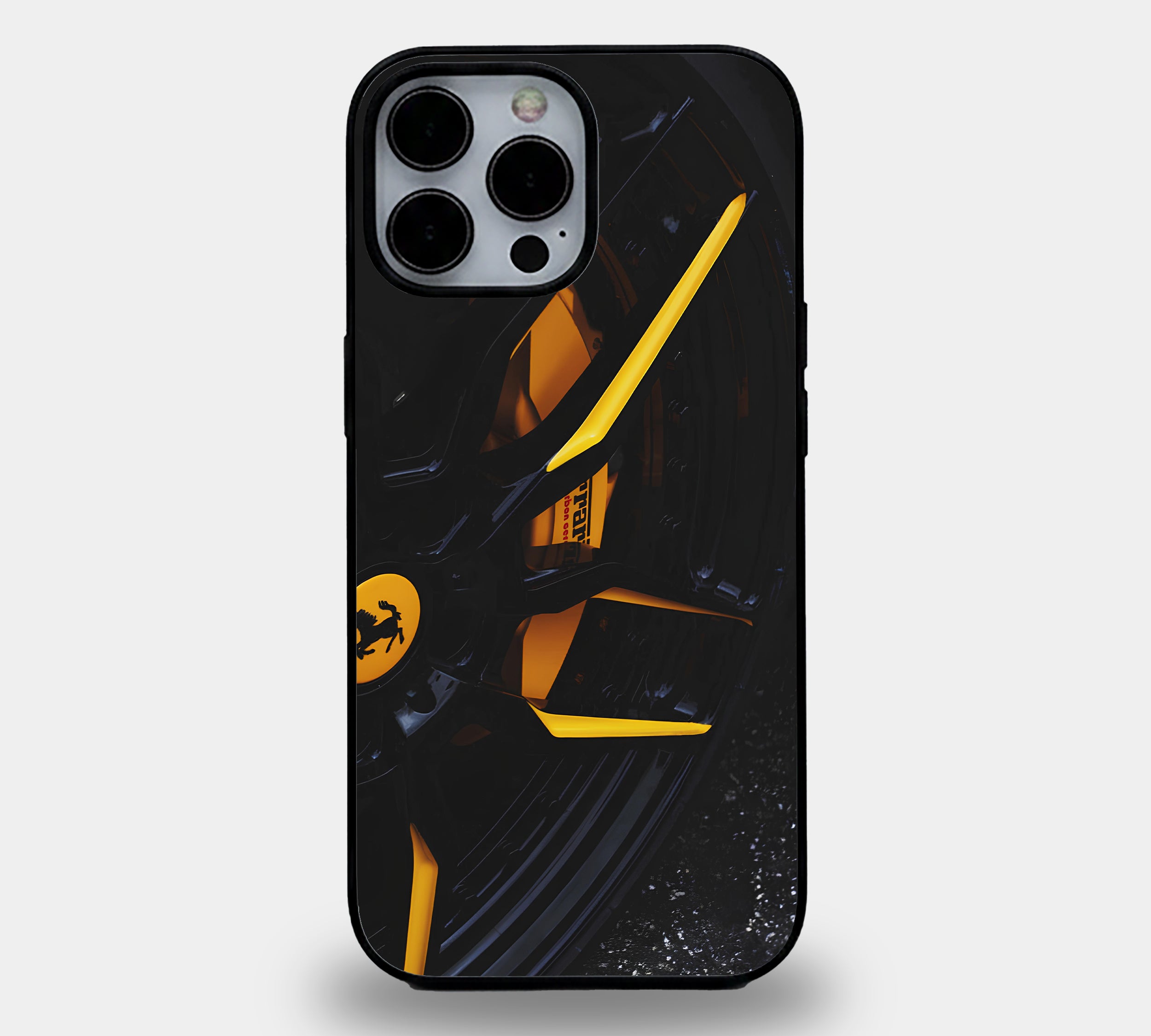 Black Ferrari Yellow Brake Case