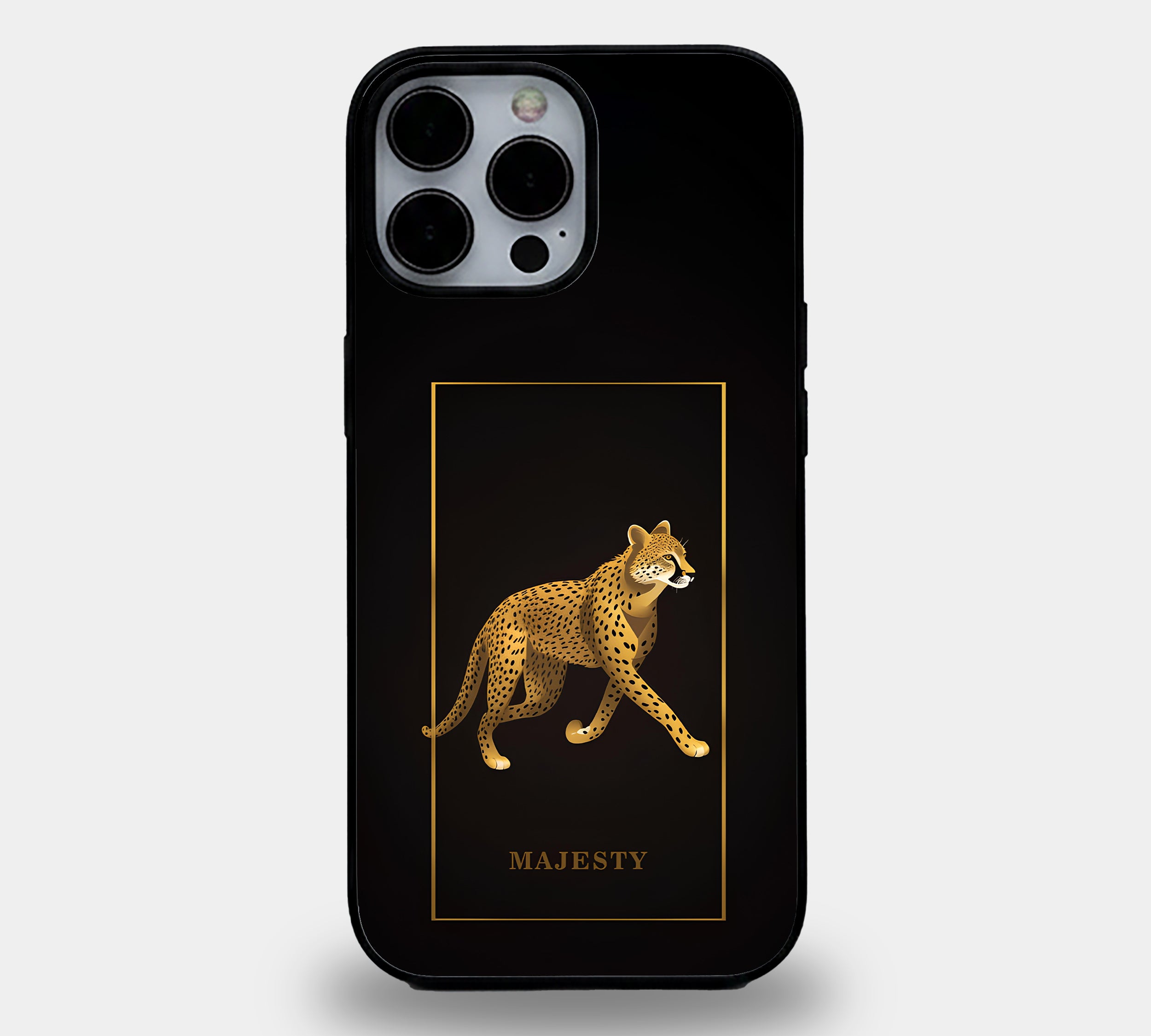Majesty Cheetah | Premium Glass iPhone & Samsung Mobile Cover Case