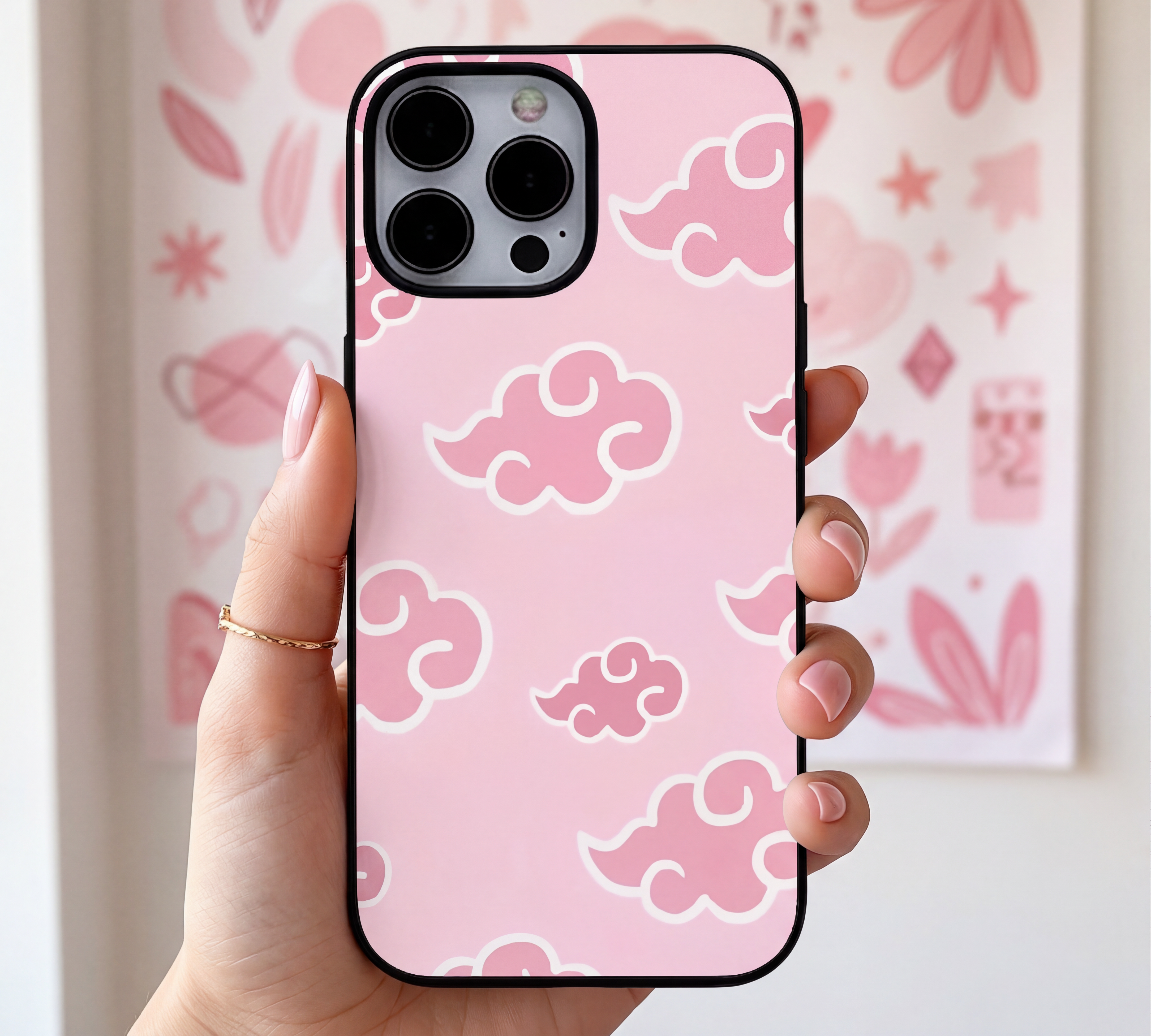 Pastel Pink Cloud | Premium Glass iPhone & Samsung Mobile Cover Case