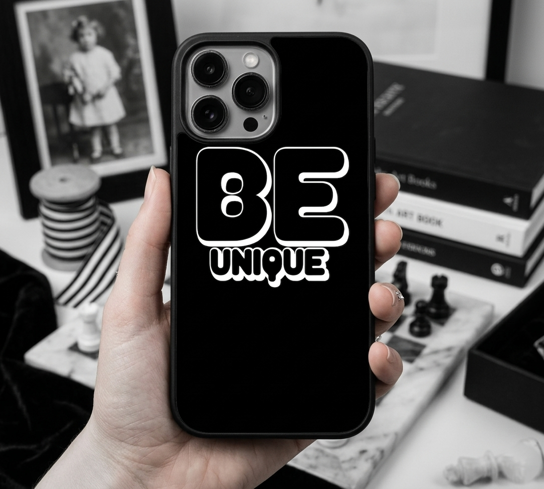 BE UNIQUE Bold Statement | Premium Glass iPhone & Samsung Mobile Cover Case
