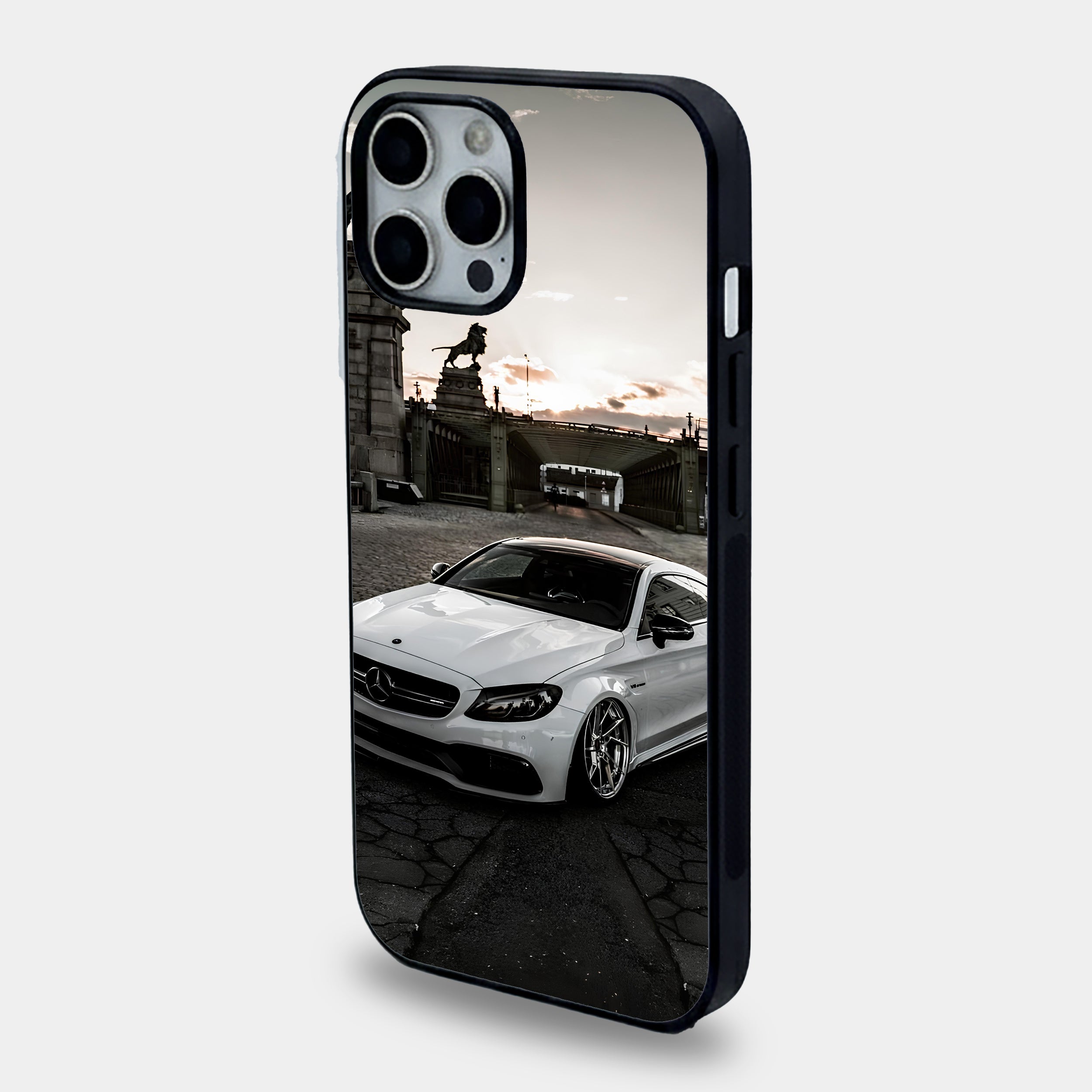White Mercedes City Bridge Case