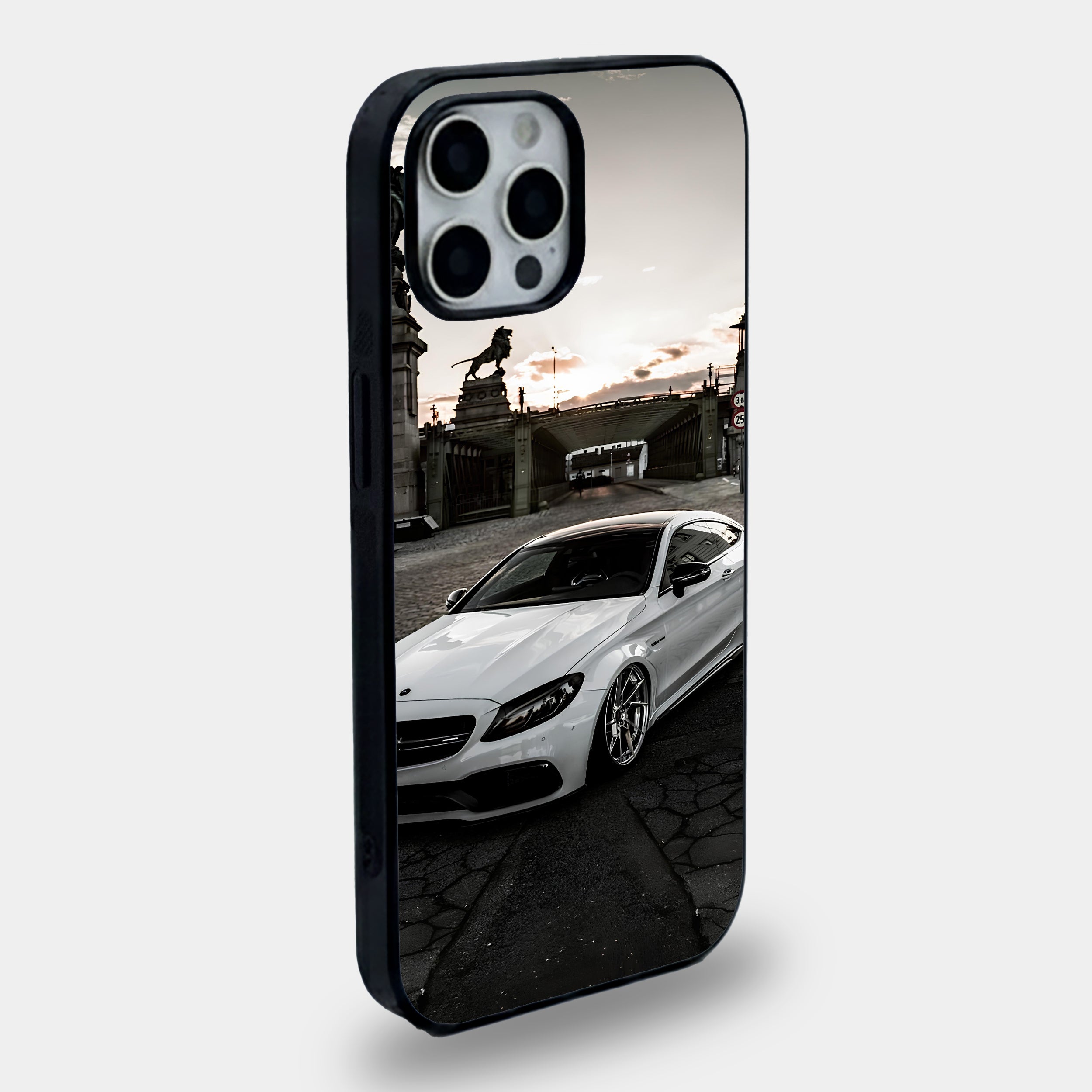 White Mercedes City Bridge Case