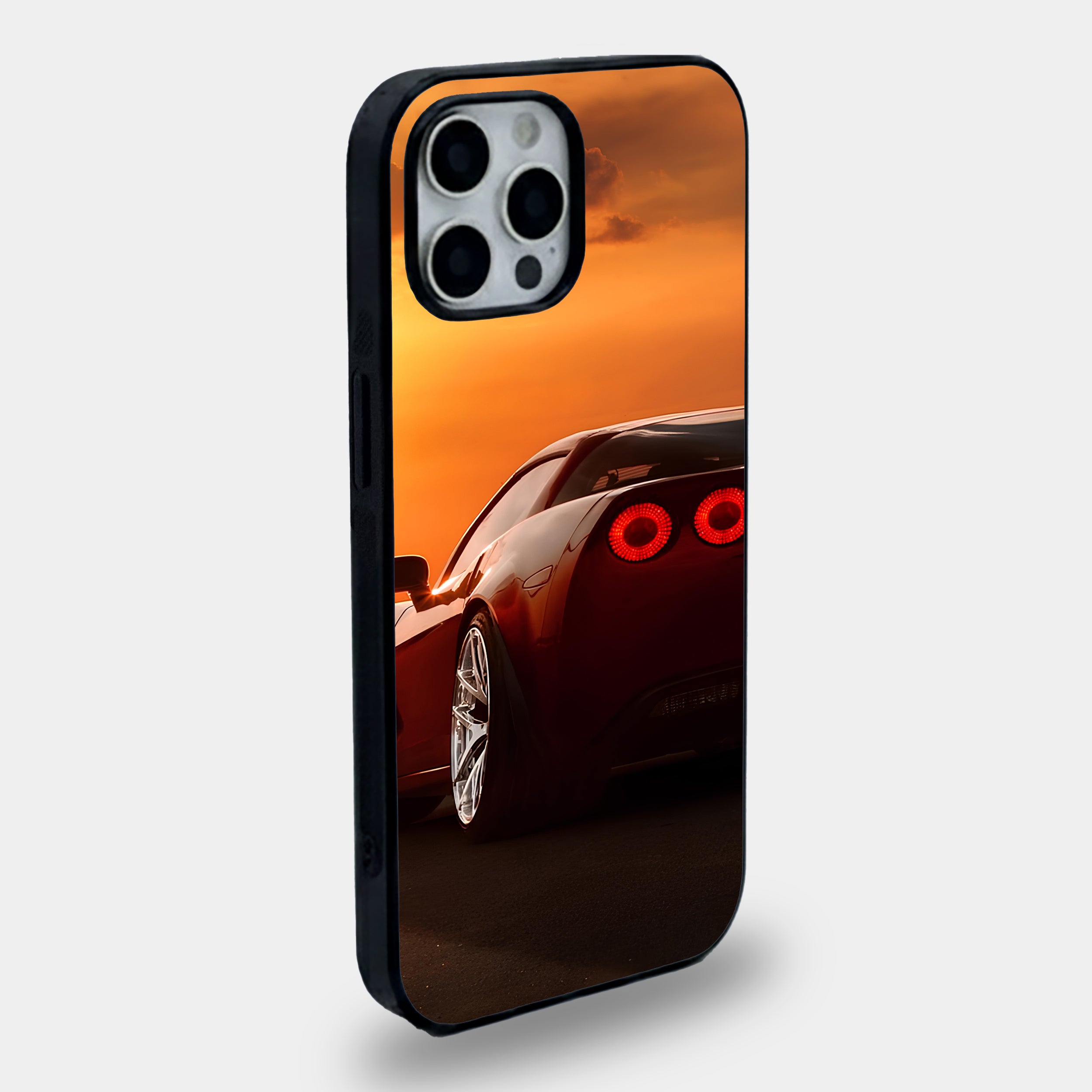 Red Sports Car Sunset Case