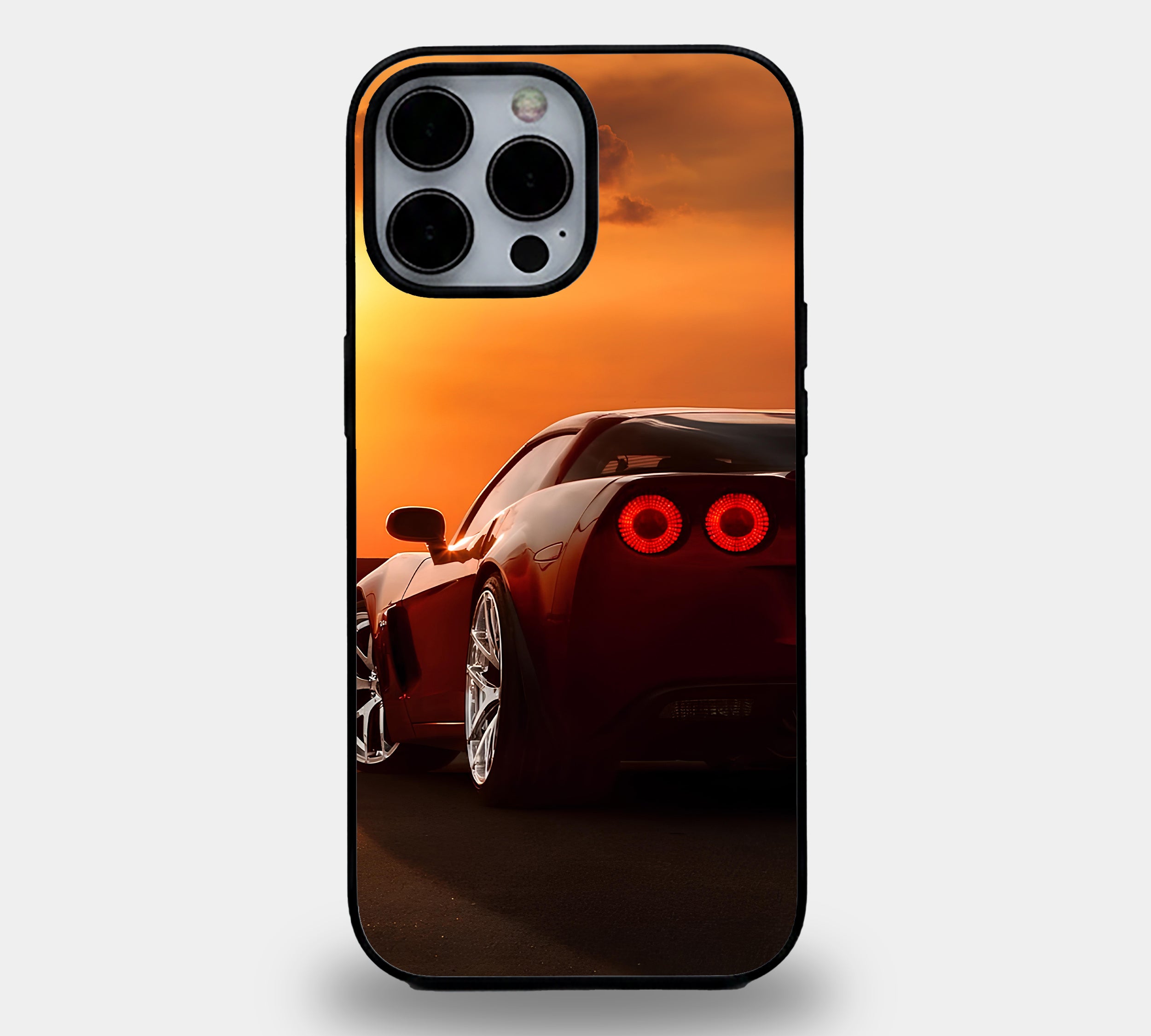 Red Sports Car Sunset Case