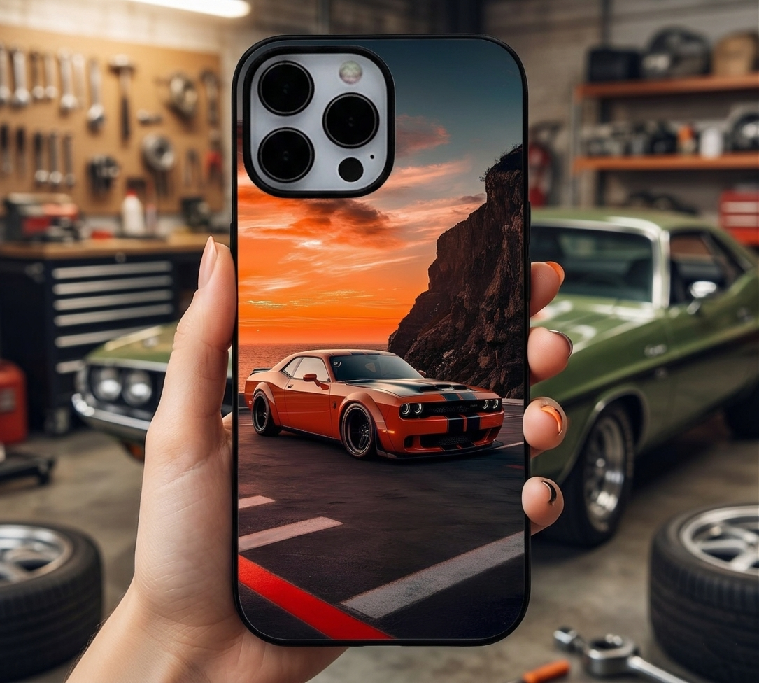 Orange Dodge Challenger Coast Case