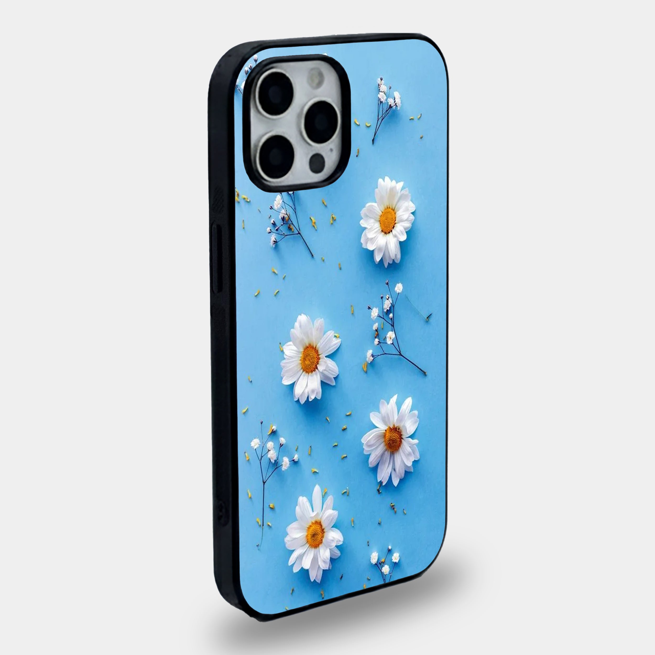 Real Daisy Blue Background