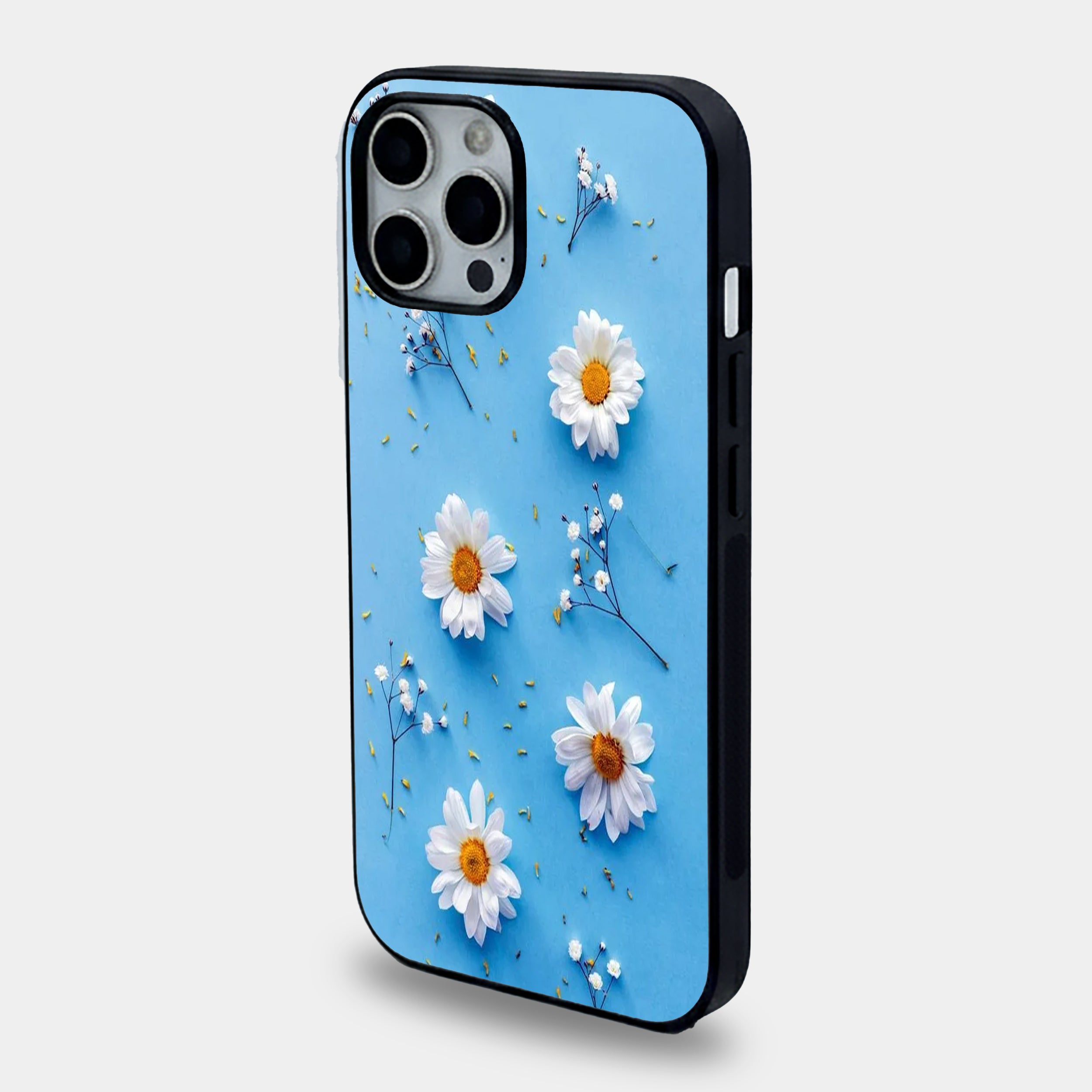 Real Daisy Blue Background