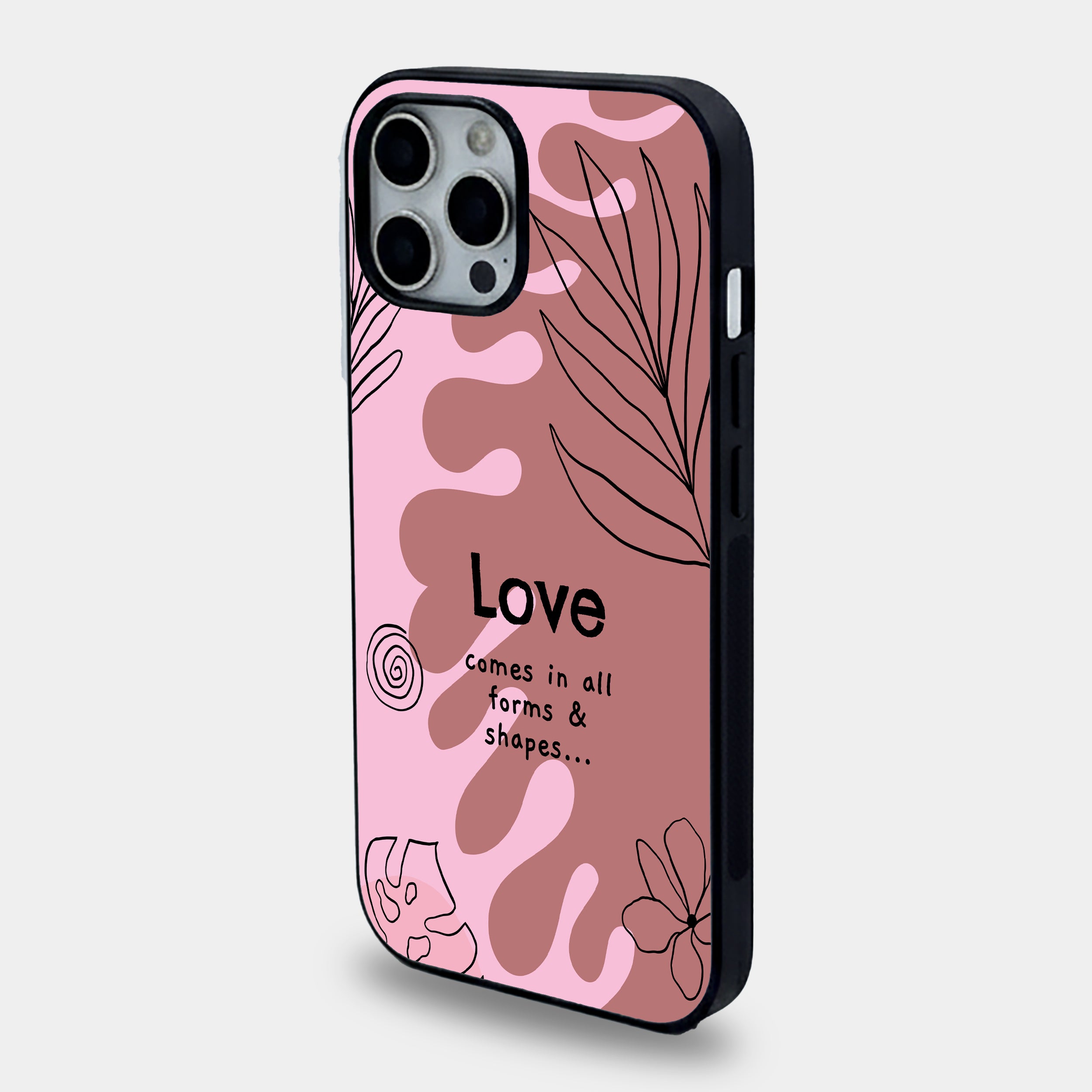 Love Forms & Shapes Botanical | Premium Glass iPhone Mobile Cover Case
