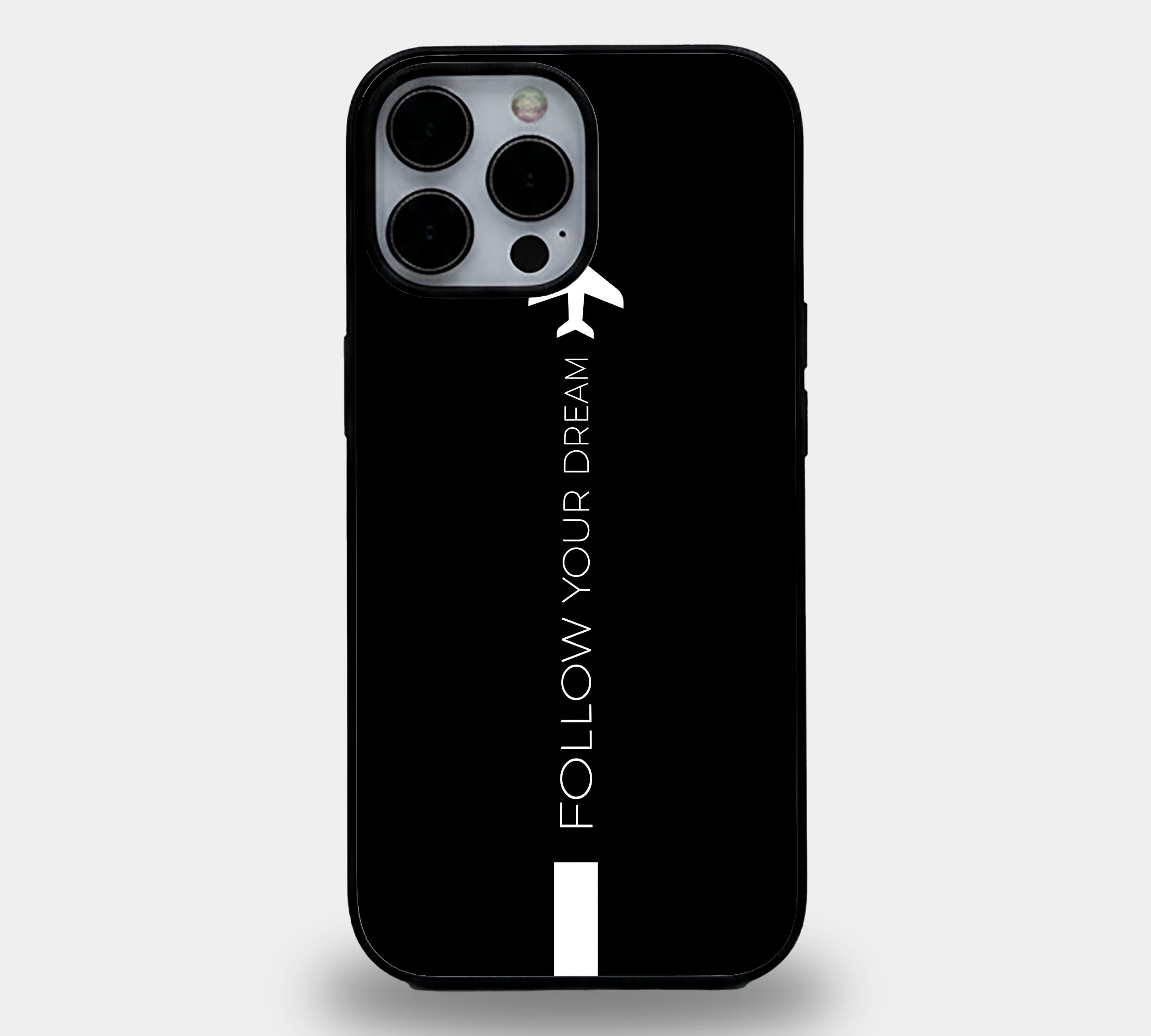 Minimalist "Follow Your Dream" Travel Aesthetic | Premium Glass iPhone & Samsung Mobile Cover Case