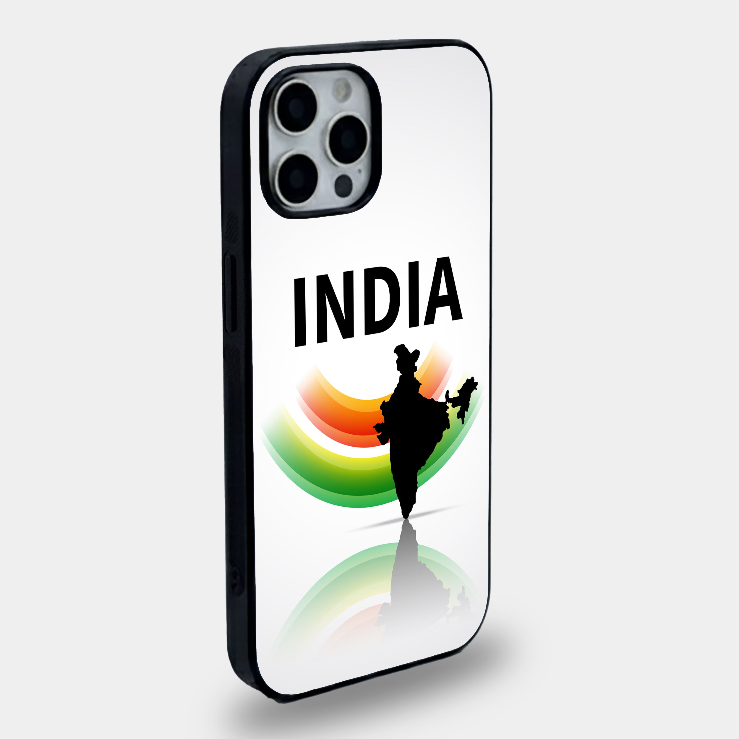 India Map Silhouette | Premium Glass iPhone Mobile Cover Case