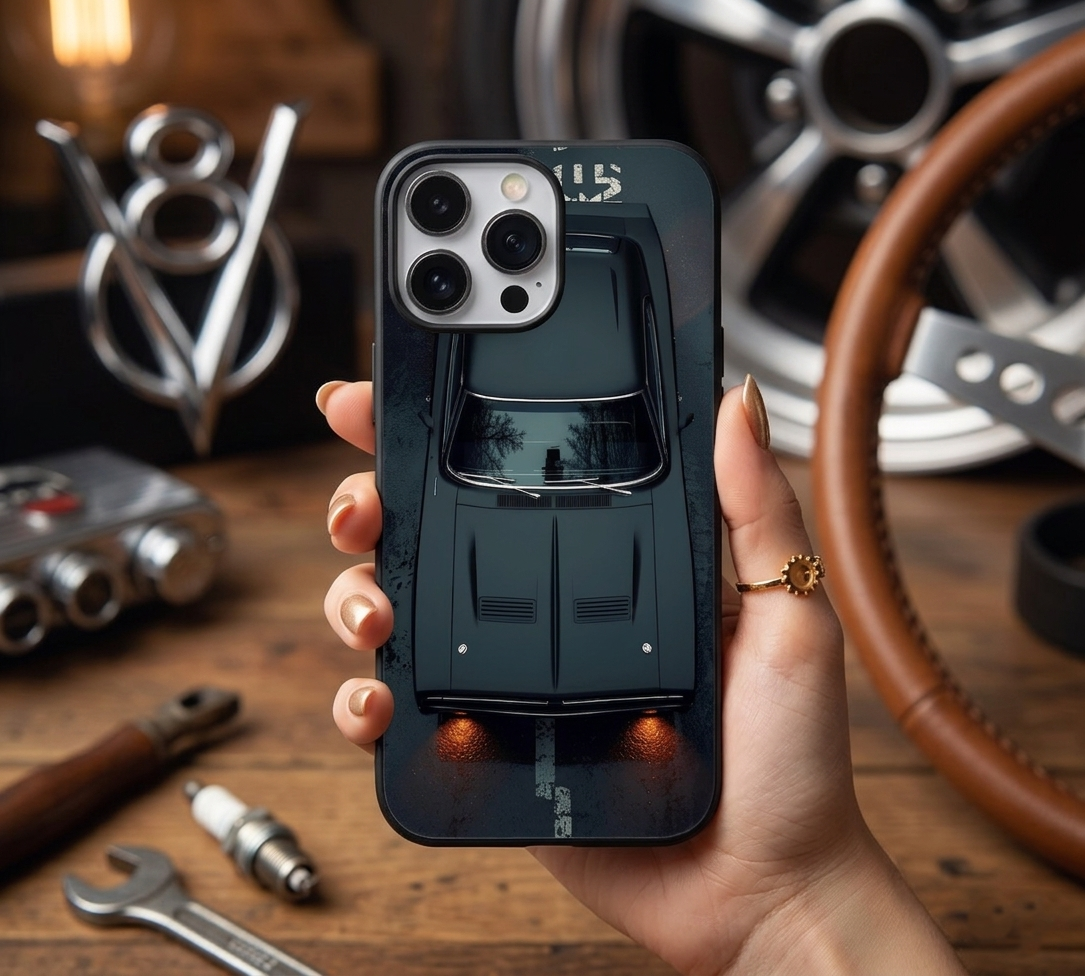 Matte Black Muscle Car Case
