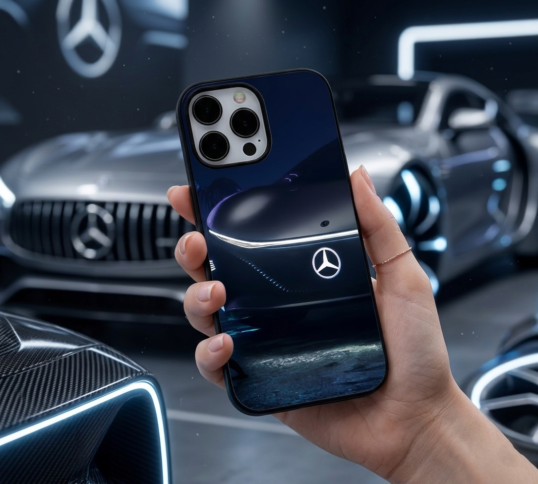 Futuristic Mercedes Glowing Logo Case