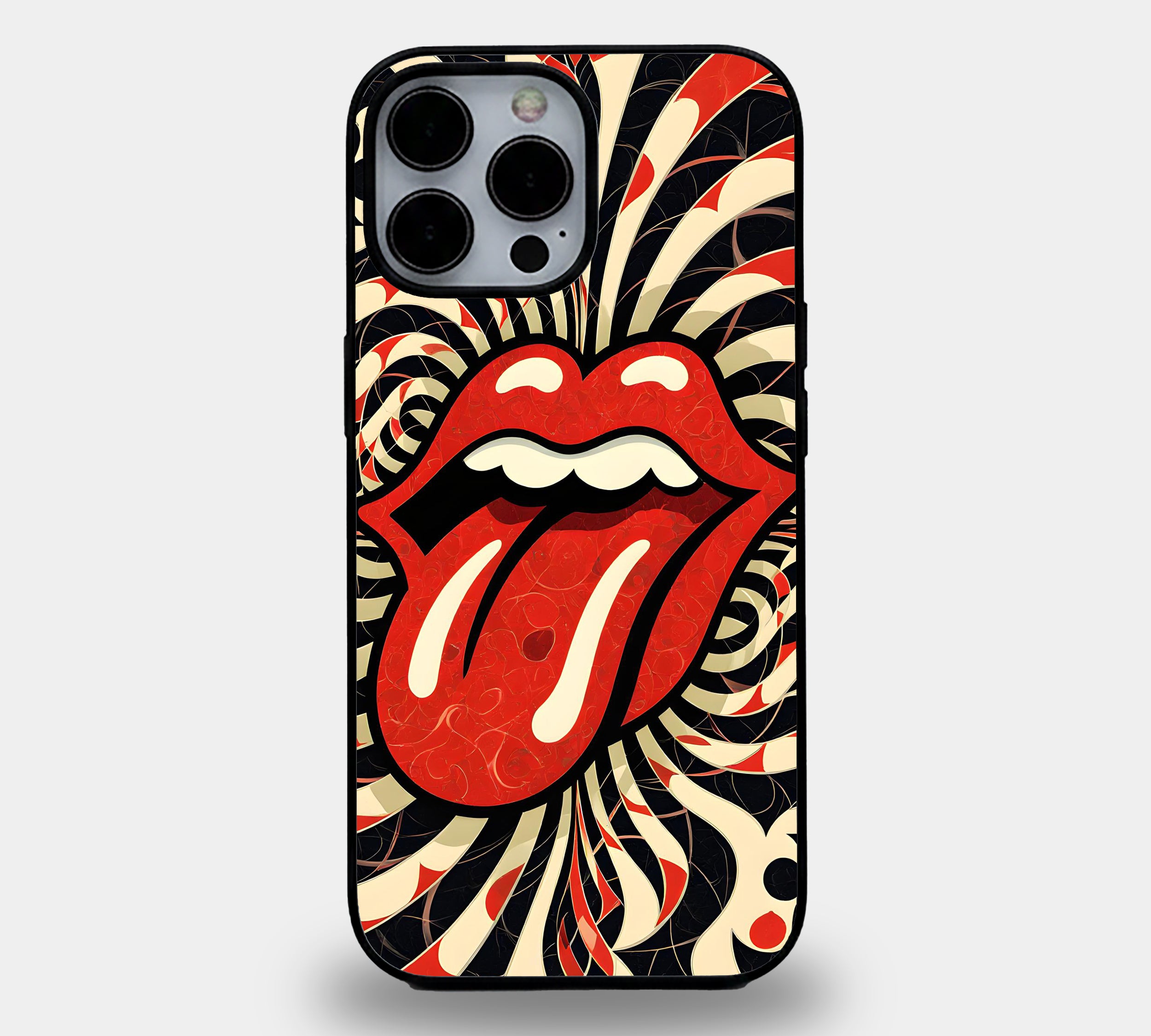 Rock & Roll Psychedelic Lips | Premium Glass iPhone & Samsung Mobile Cover Case