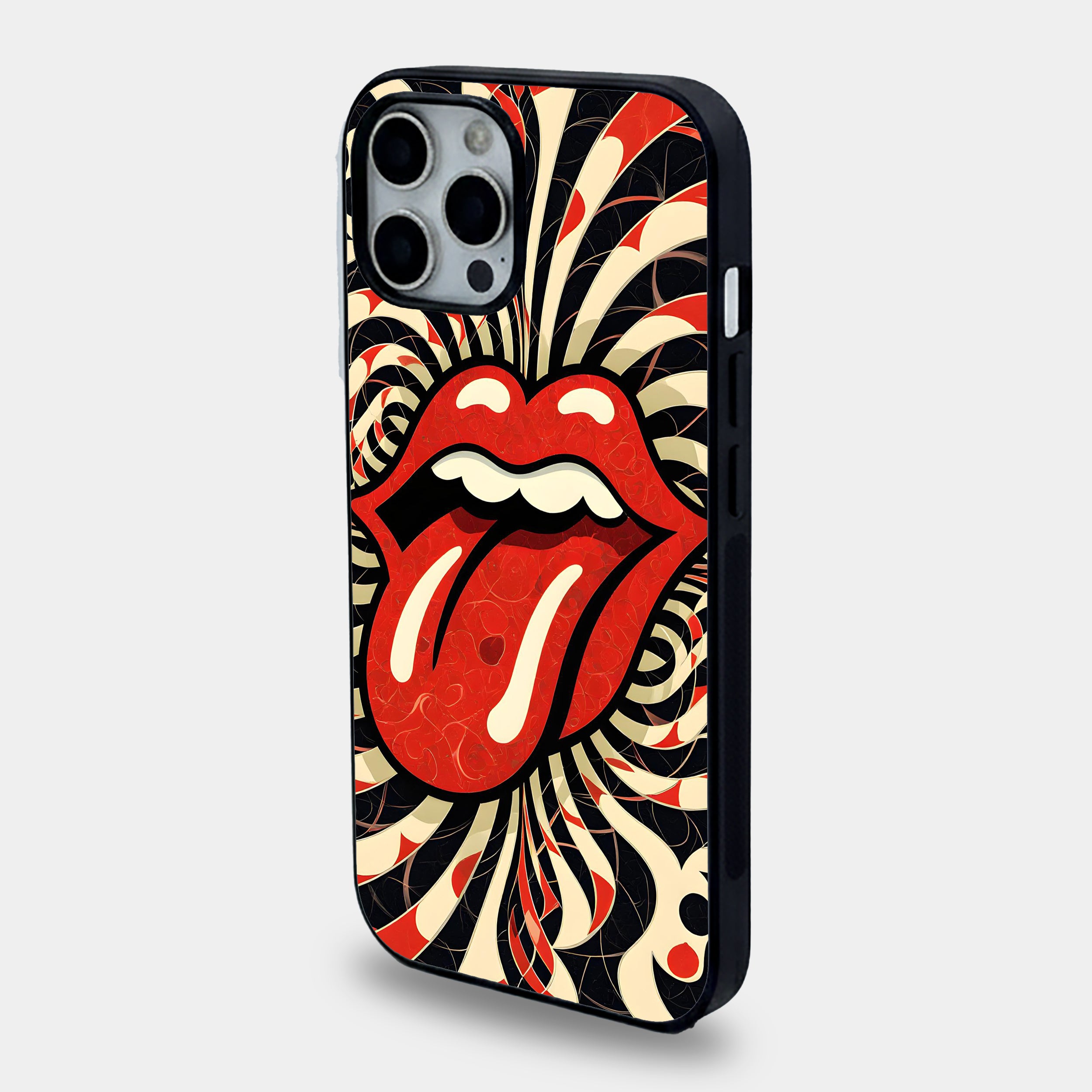 Rock & Roll Psychedelic Lips | Premium Glass iPhone & Samsung Mobile Cover Case