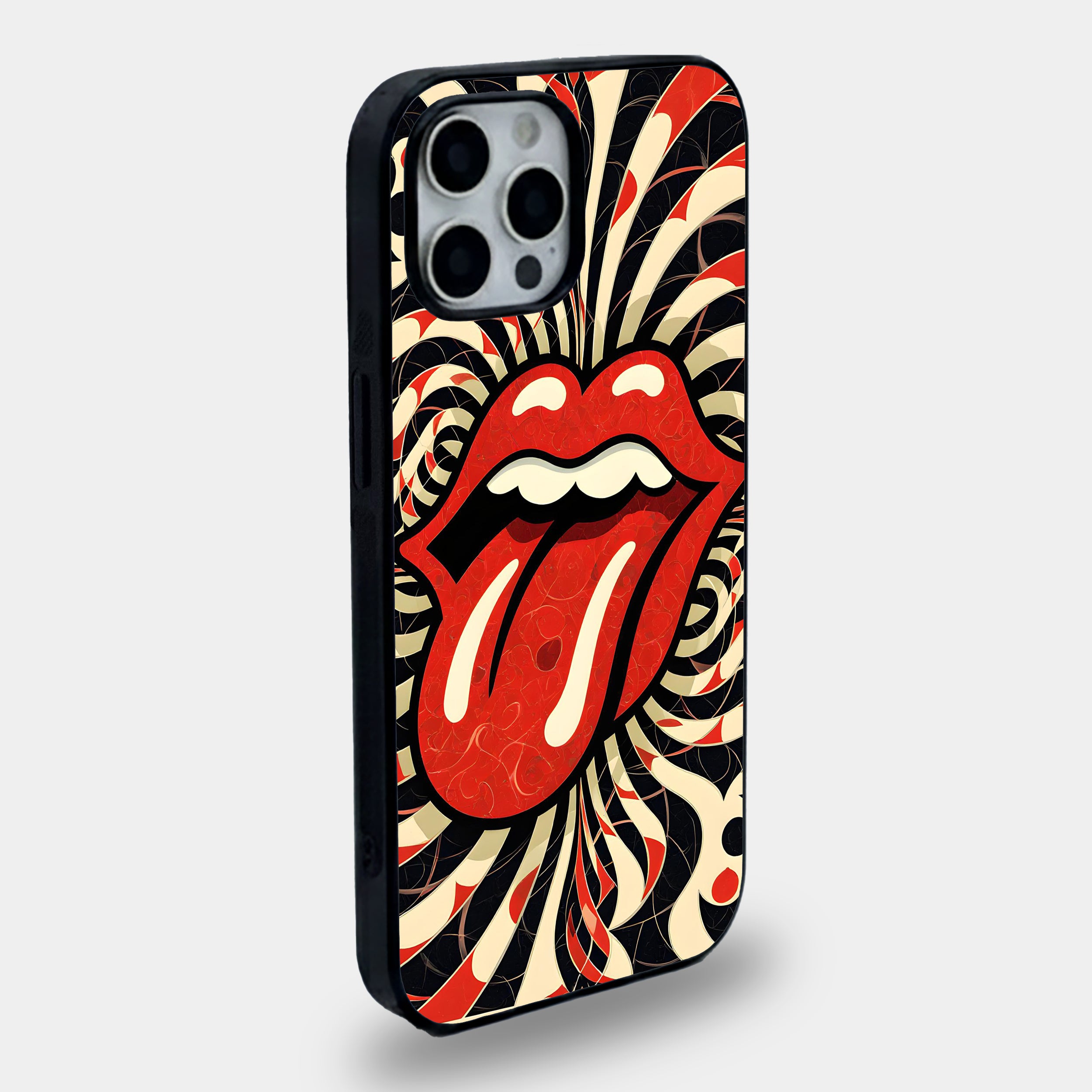 Rock & Roll Psychedelic Lips | Premium Glass iPhone & Samsung Mobile Cover Case