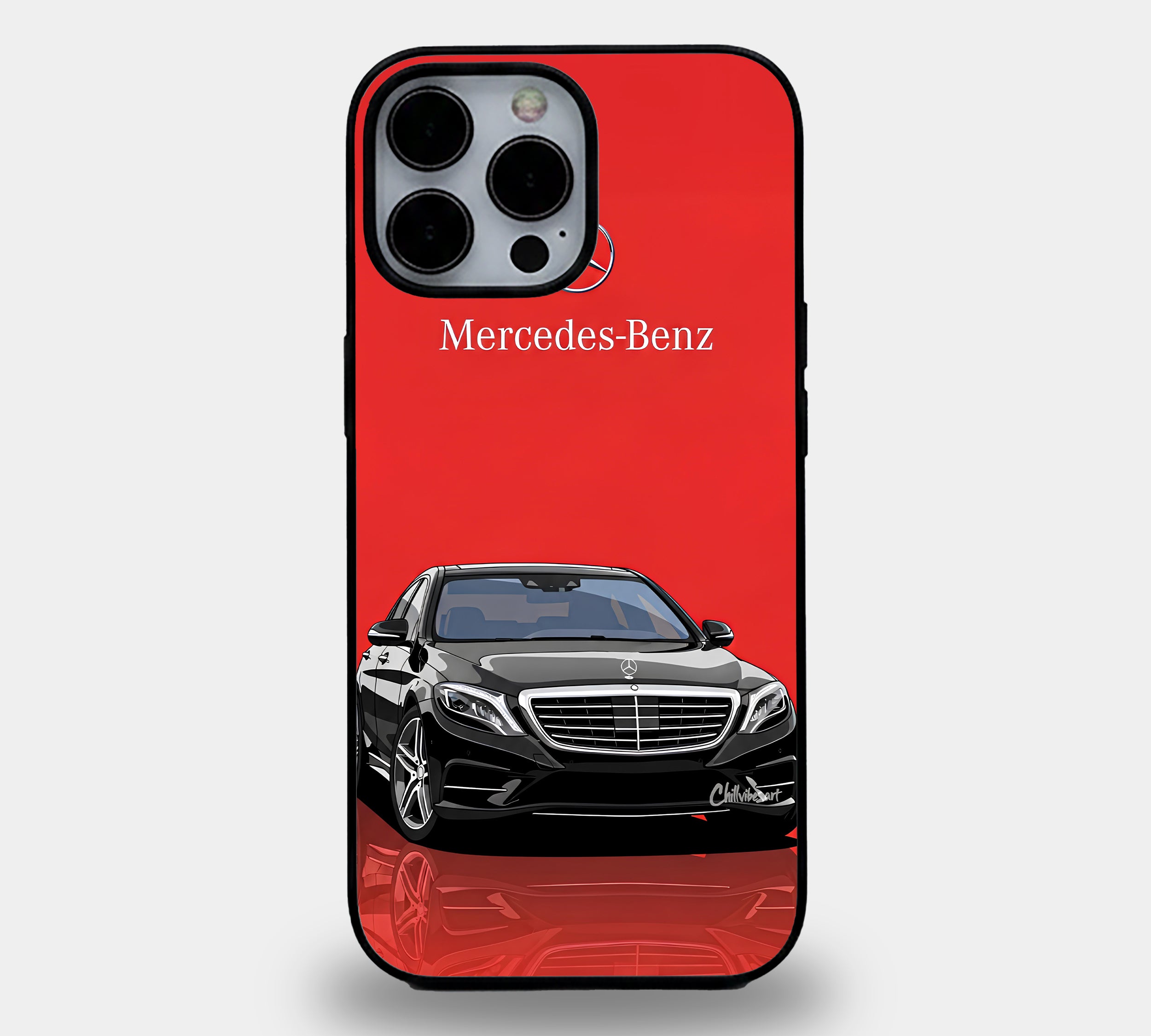 Red Minimalist Mercedes Sedan Case