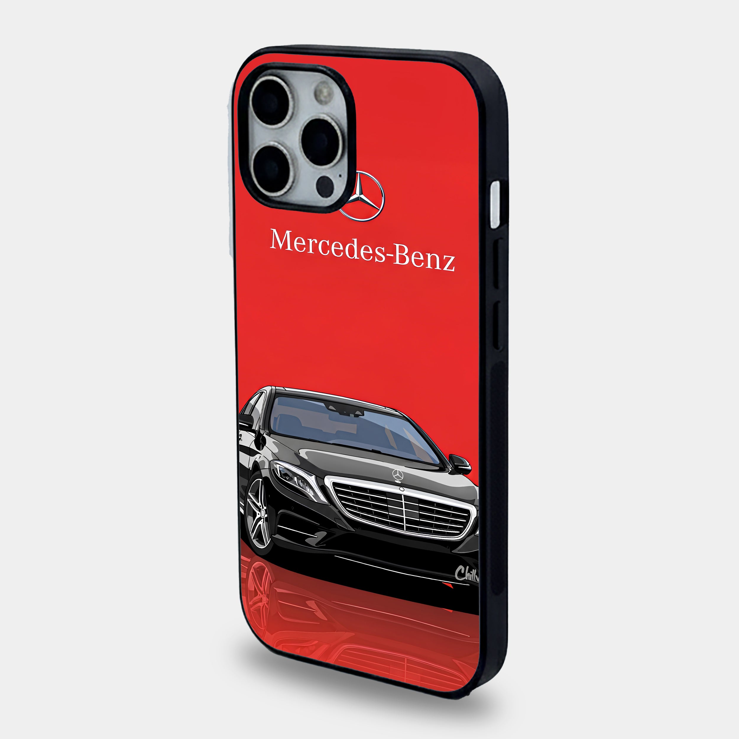 Red Minimalist Mercedes Sedan Case