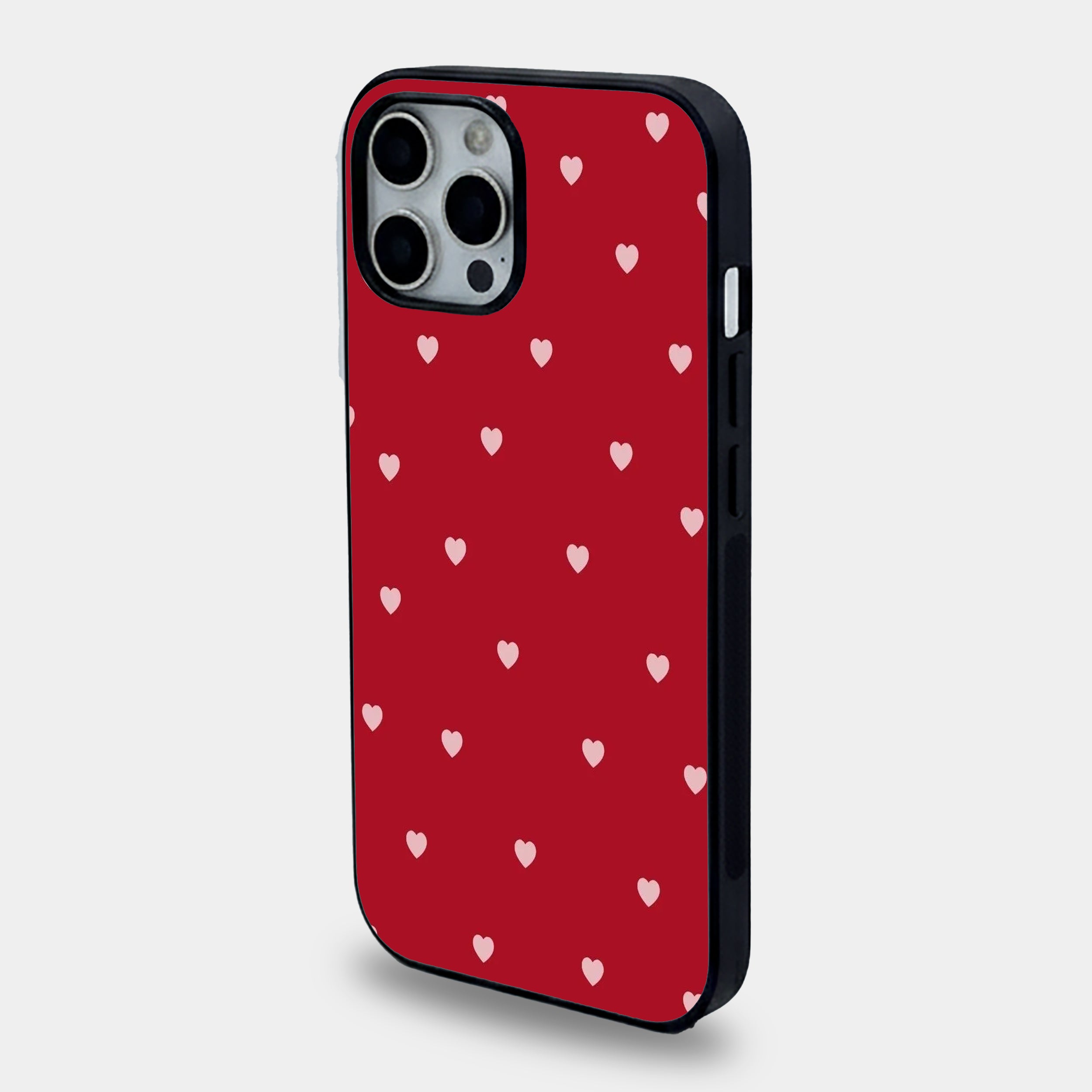 Radiant Hearts Red | Premium Glass iPhone & Samsung Mobile Cover Case