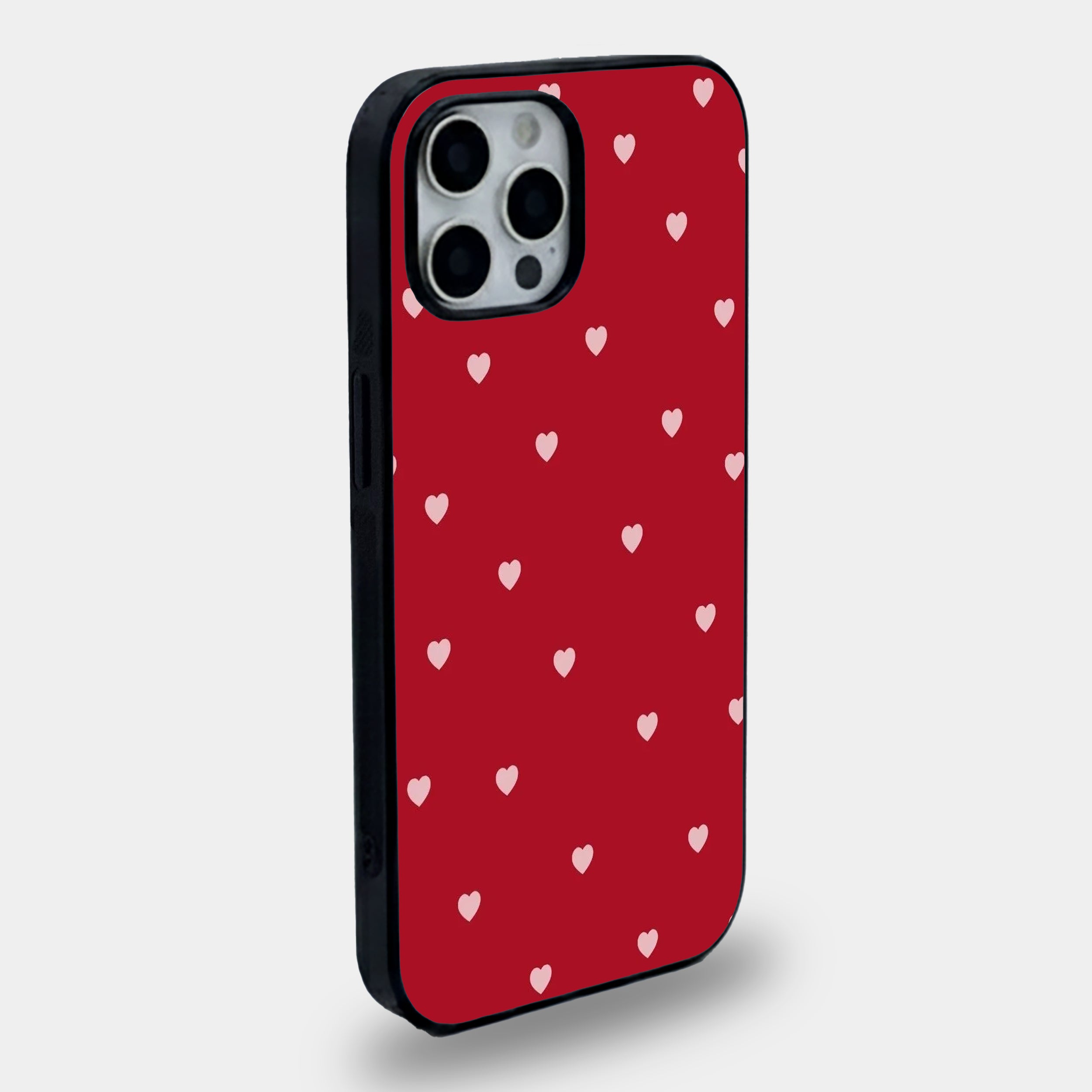 Radiant Hearts Red | Premium Glass iPhone & Samsung Mobile Cover Case