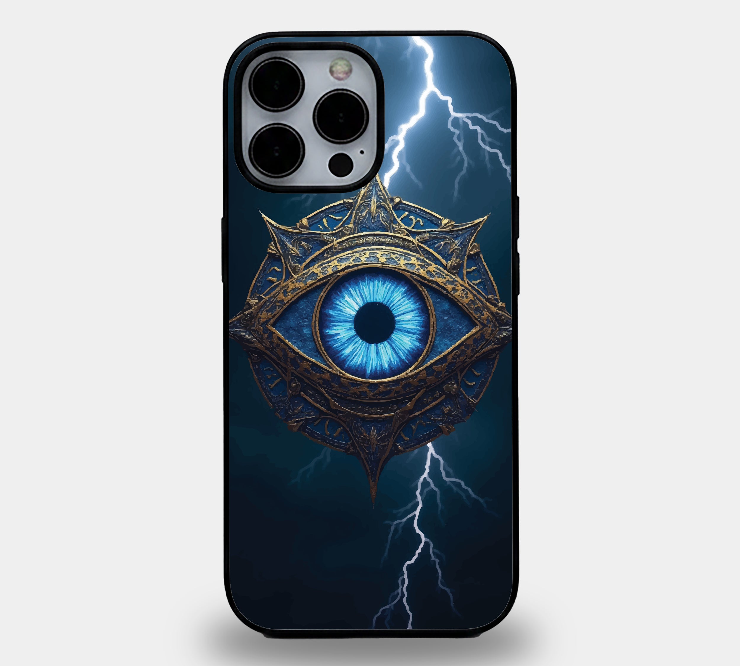 Evil Eye Lightning | Premium Glass iPhone Mobile Cover Case