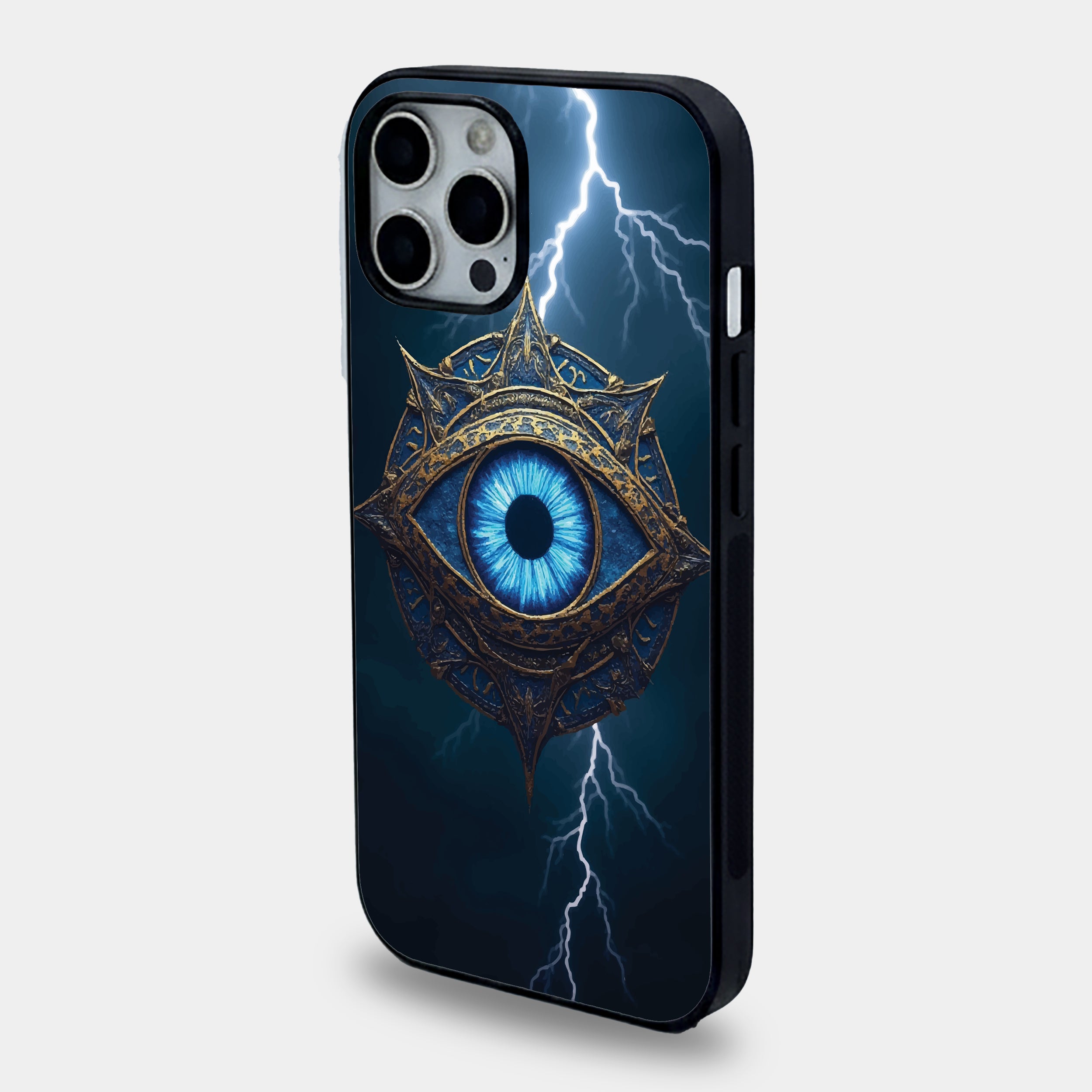 Evil Eye Lightning | Premium Glass iPhone Mobile Cover Case