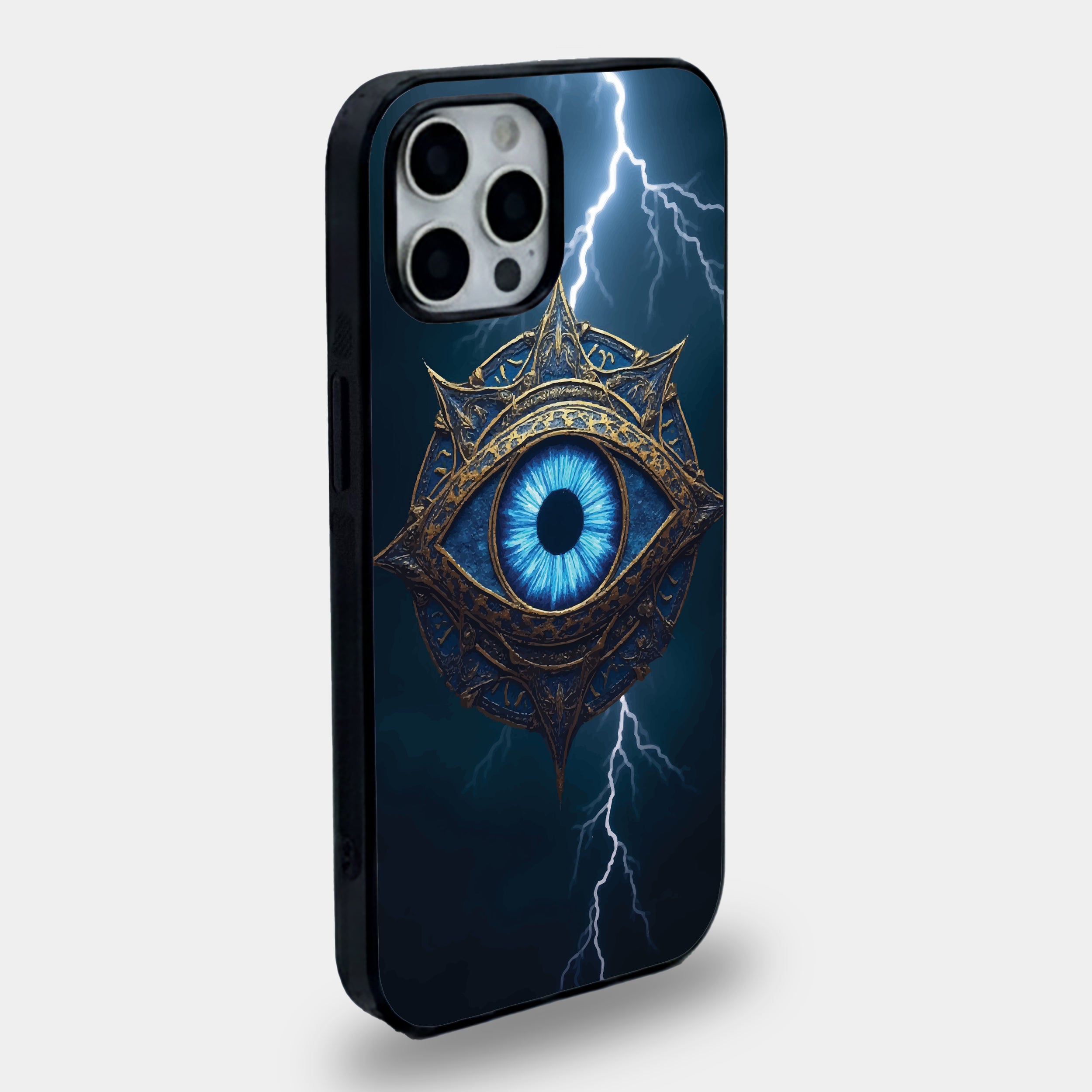 Evil Eye Lightning | Premium Glass iPhone Mobile Cover Case