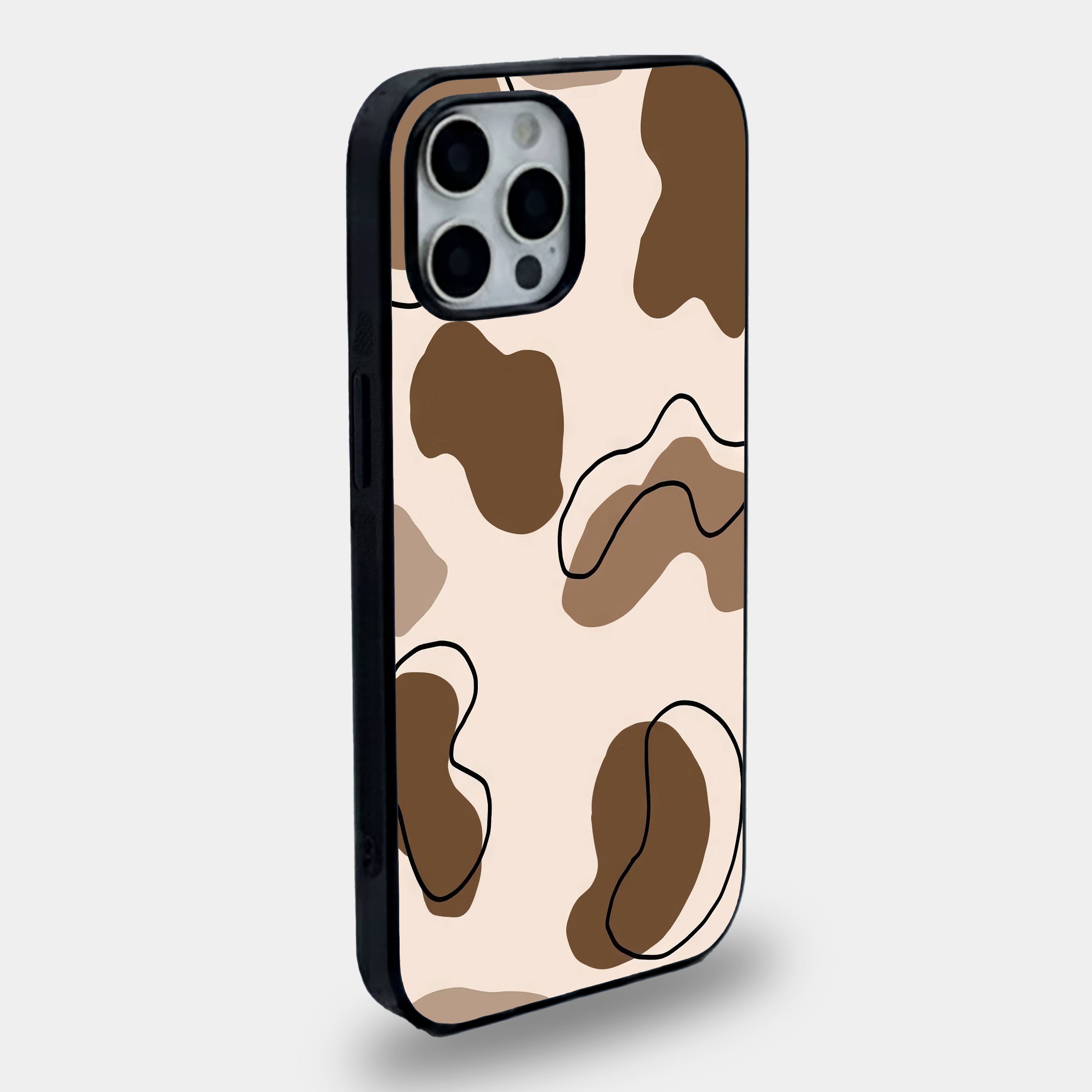 Earthy Cow Print | Premium Glass iPhone & Samsung Mobile Cover Case
