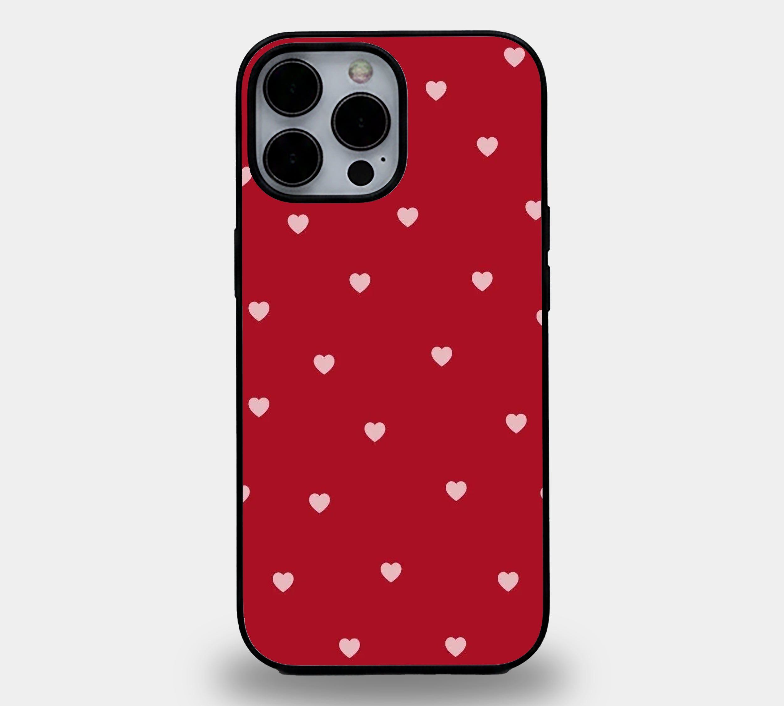 Radiant Hearts Red | Premium Glass iPhone & Samsung Mobile Cover Case