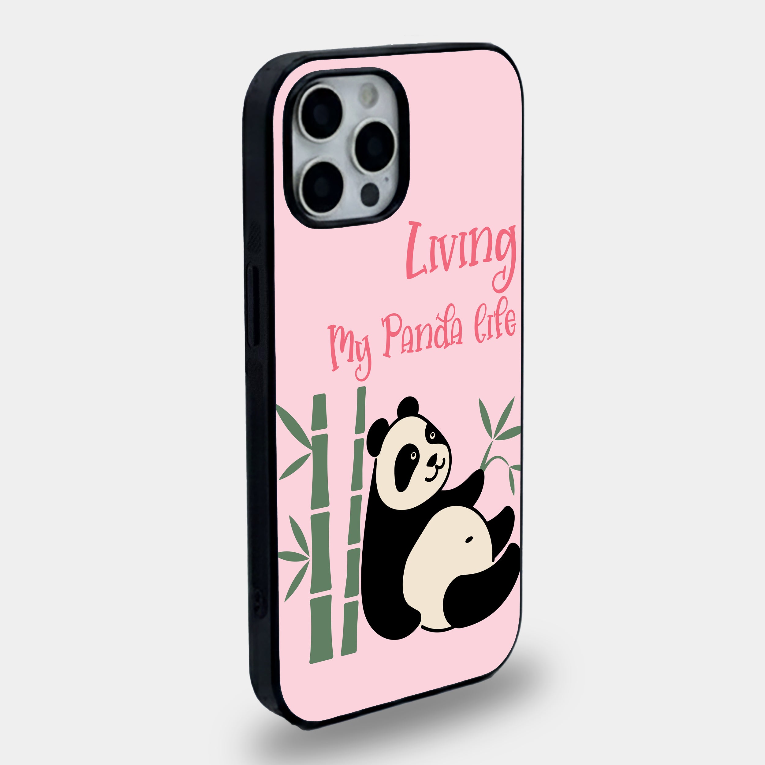 Living My Panda Life | Premium Glass iPhone Mobile Cover Case