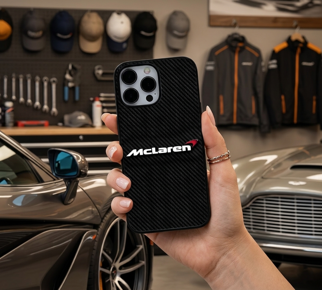 Carbon Fiber McLaren Logo Case