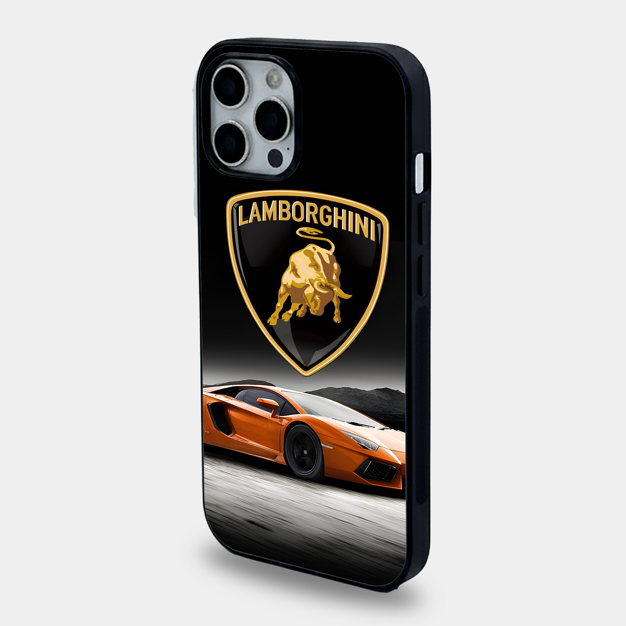 Lamborghini Orange Supercar Badge Case