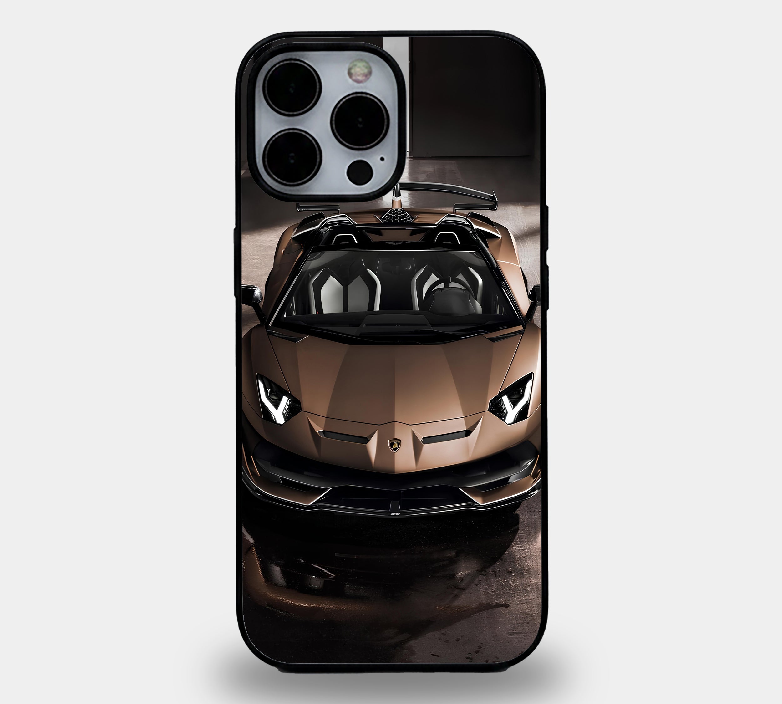 Bronze Lamborghini Aventador Roadster | Premium Glass iPhone & Samsung Mobile Cover Case