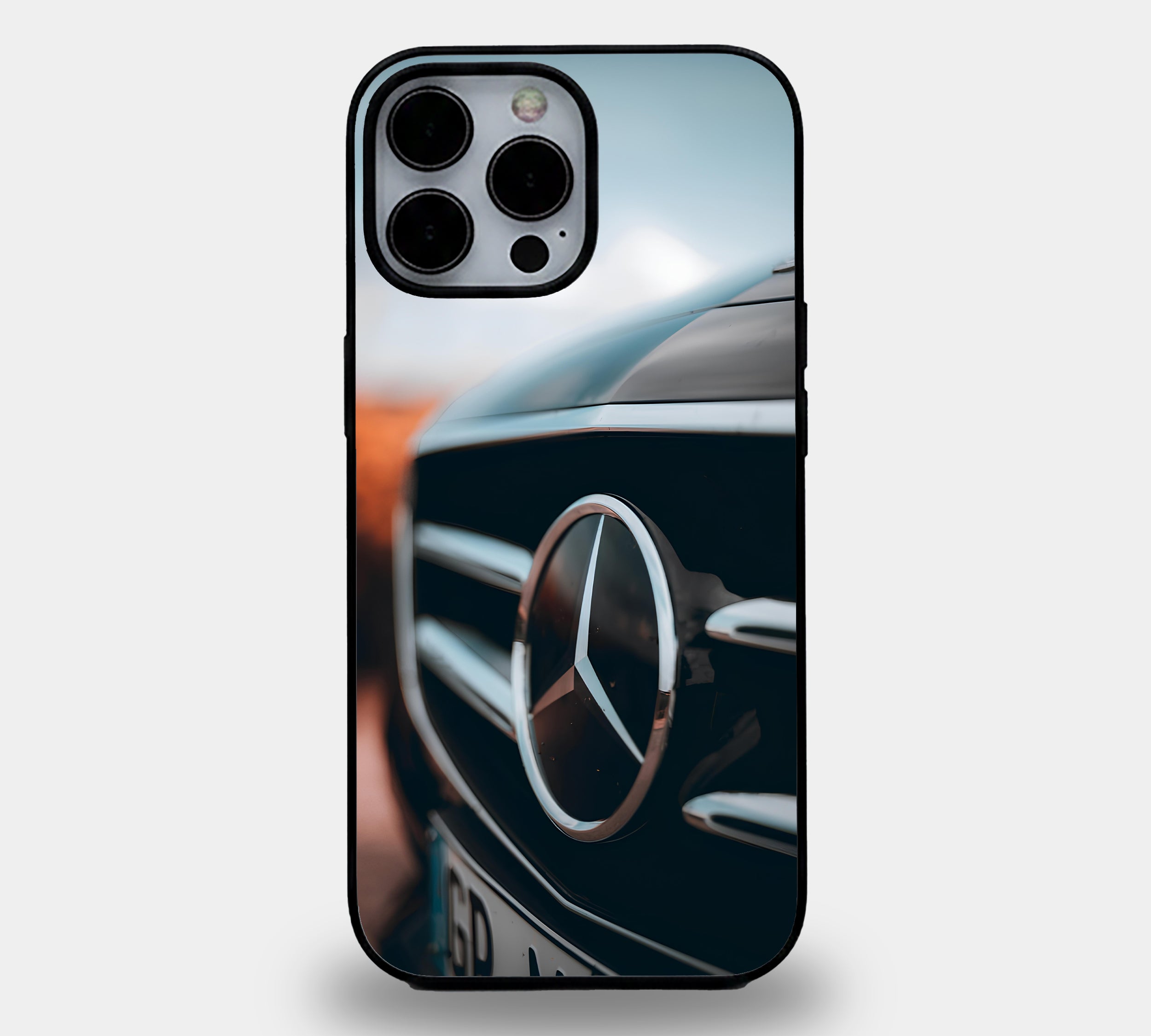Close Up Mercedes Badge Case