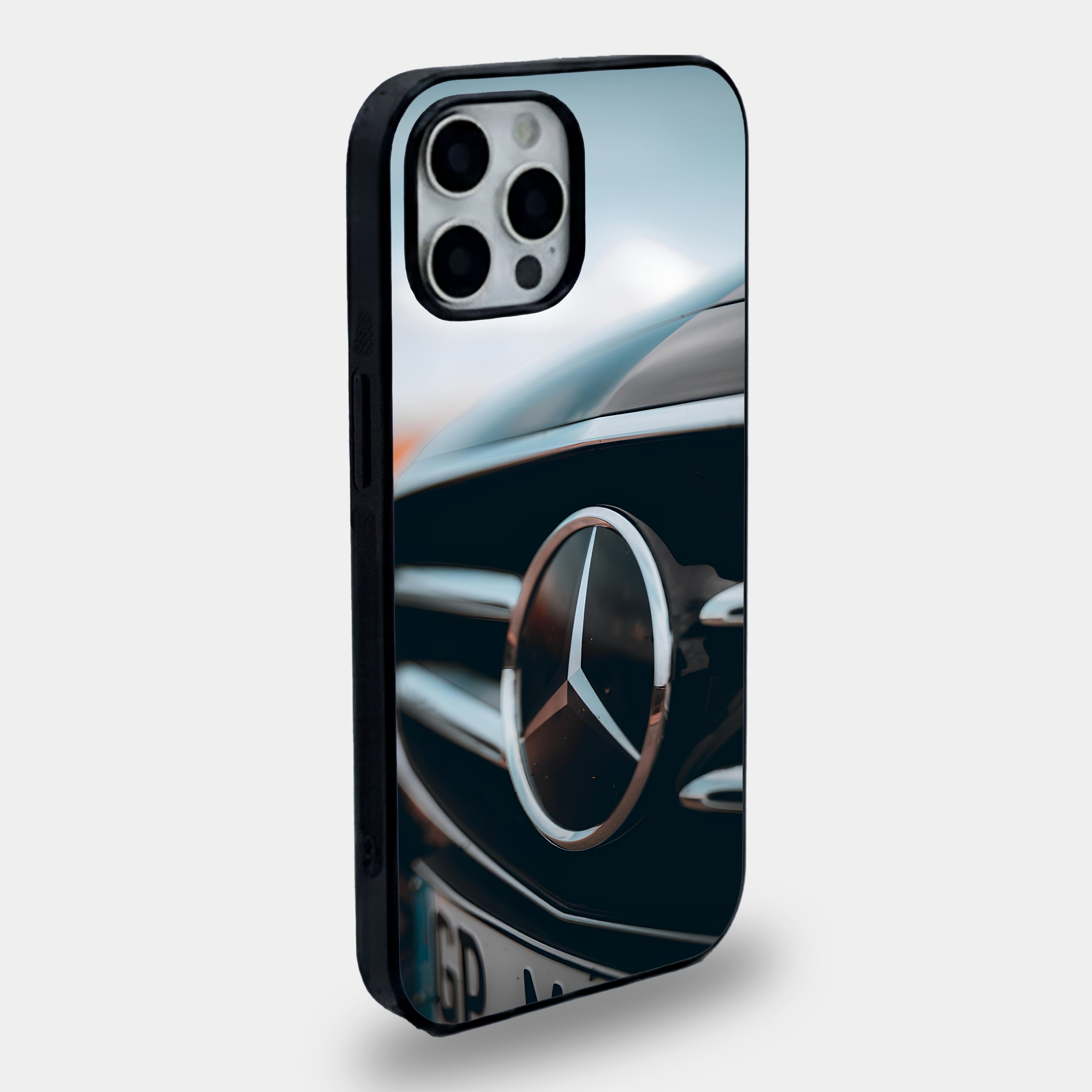 Close Up Mercedes Badge Case