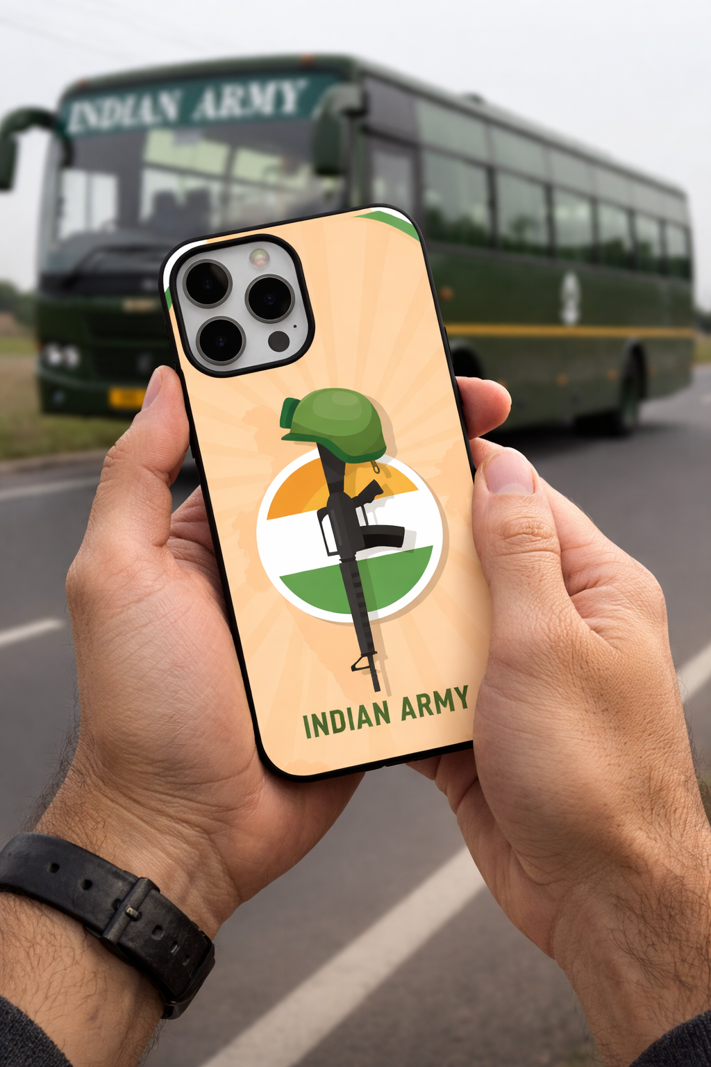 Soldier Tribute | Premium Glass iPhone Mobile Cover Case