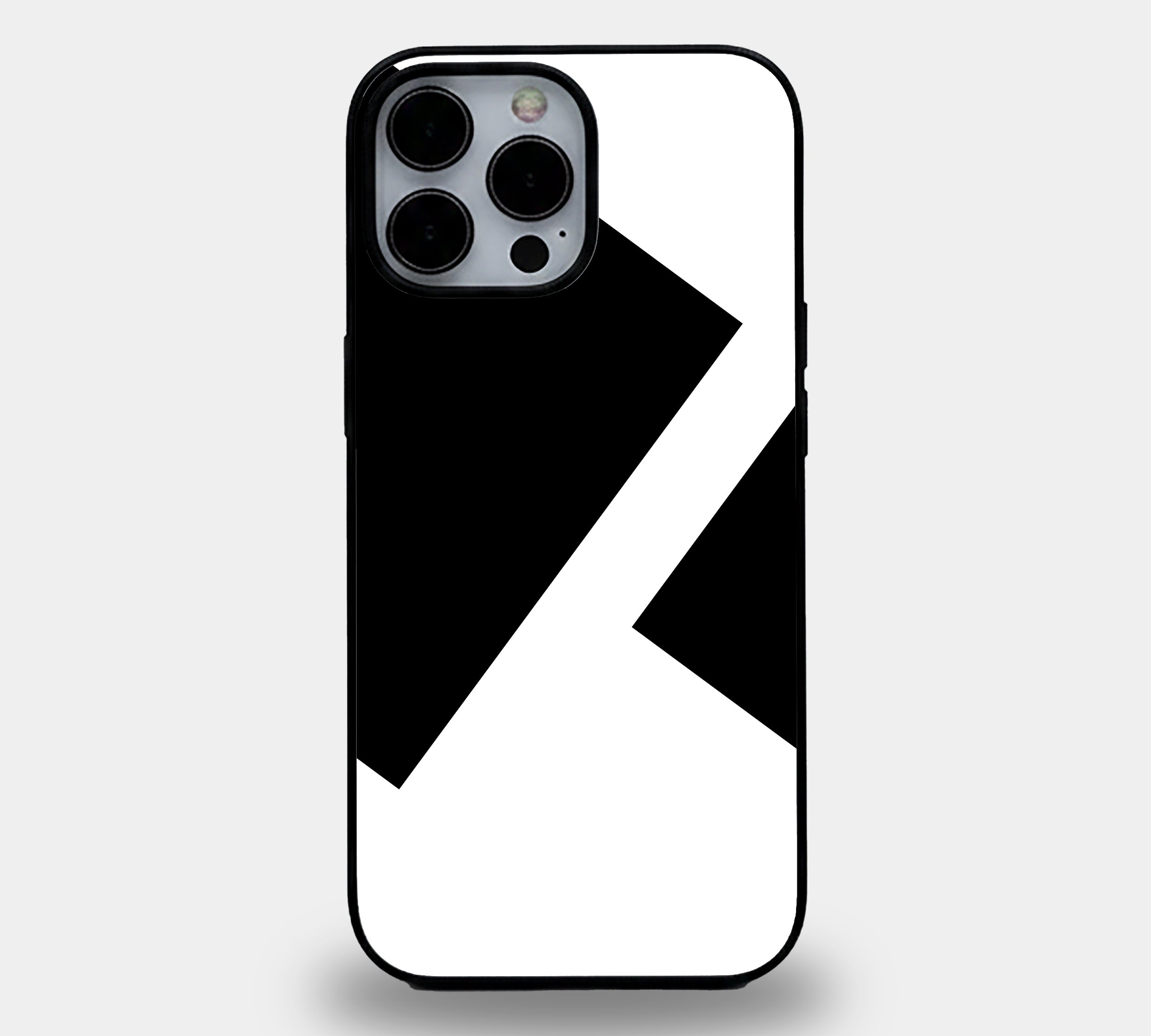 Abstract Geometric Monochrome Shards | Premium Glass iPhone Mobile Cover Case
