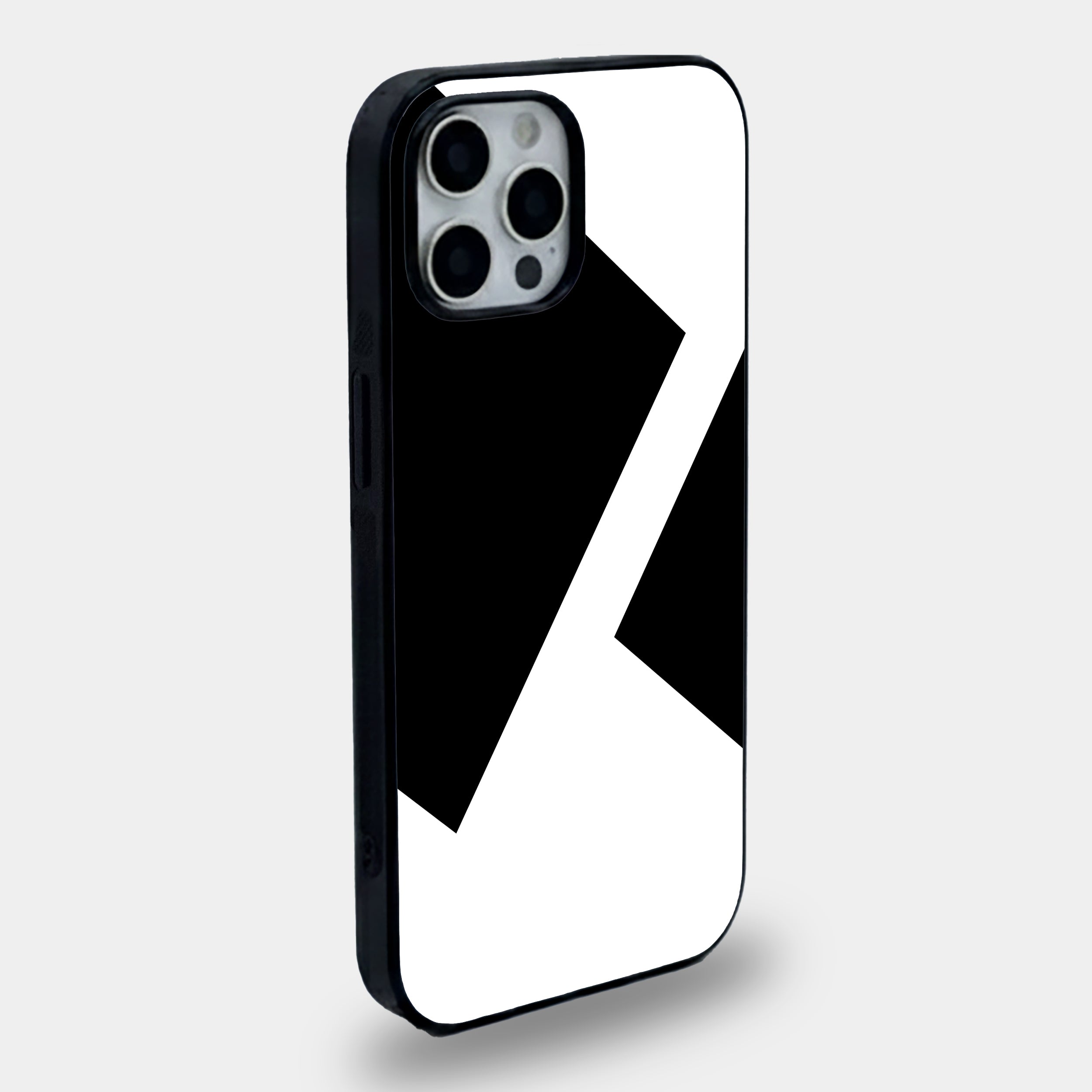 Abstract Geometric Monochrome Shards | Premium Glass iPhone Mobile Cover Case